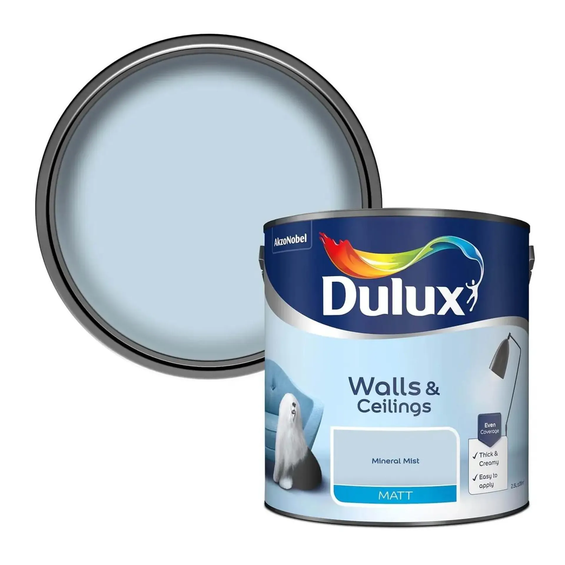 Dulux Mineral Mist - Matt Emulsion Paint - 2.5L