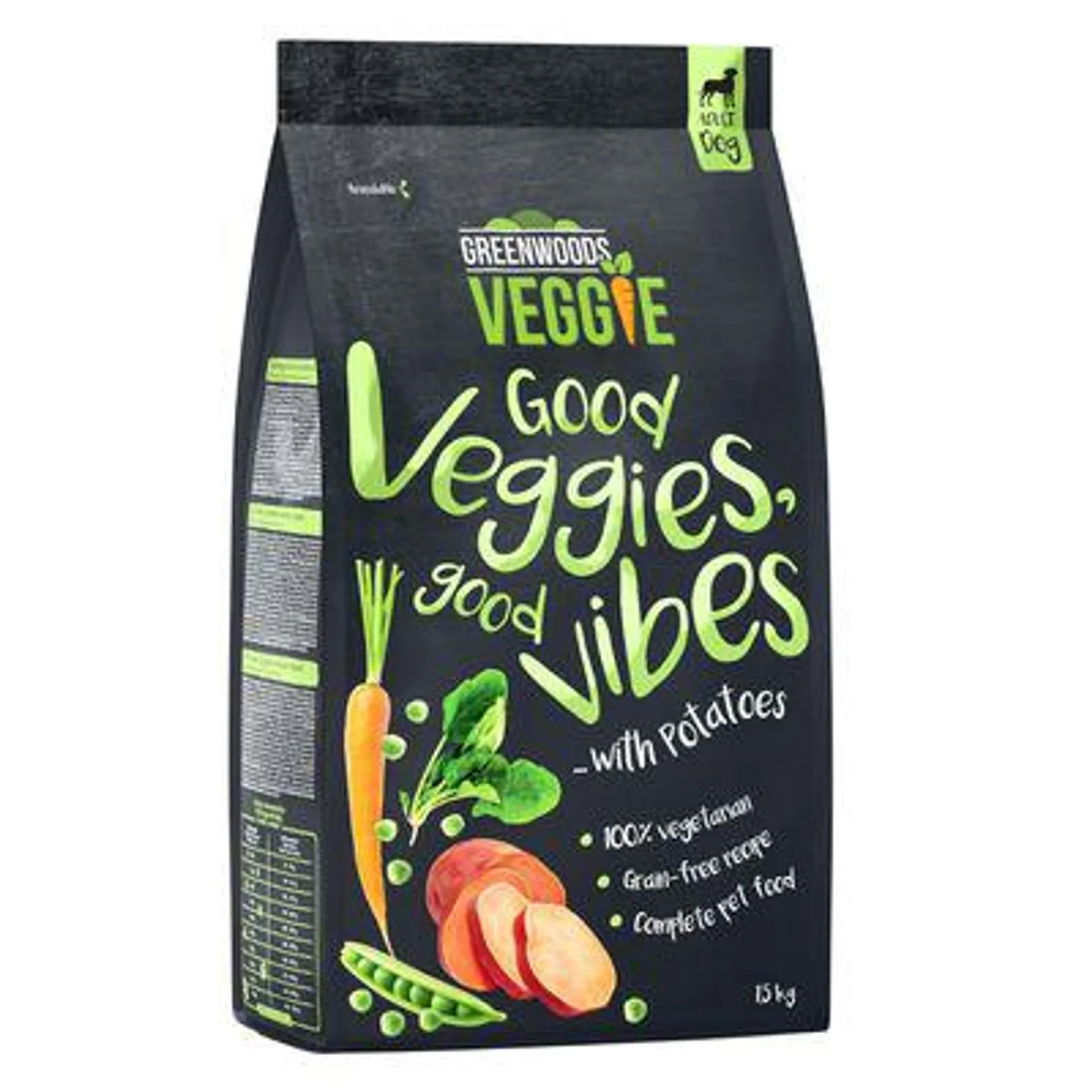 Greenwoods Veggie (Sweet) Potatoes with Peas, Carrots & Spinach