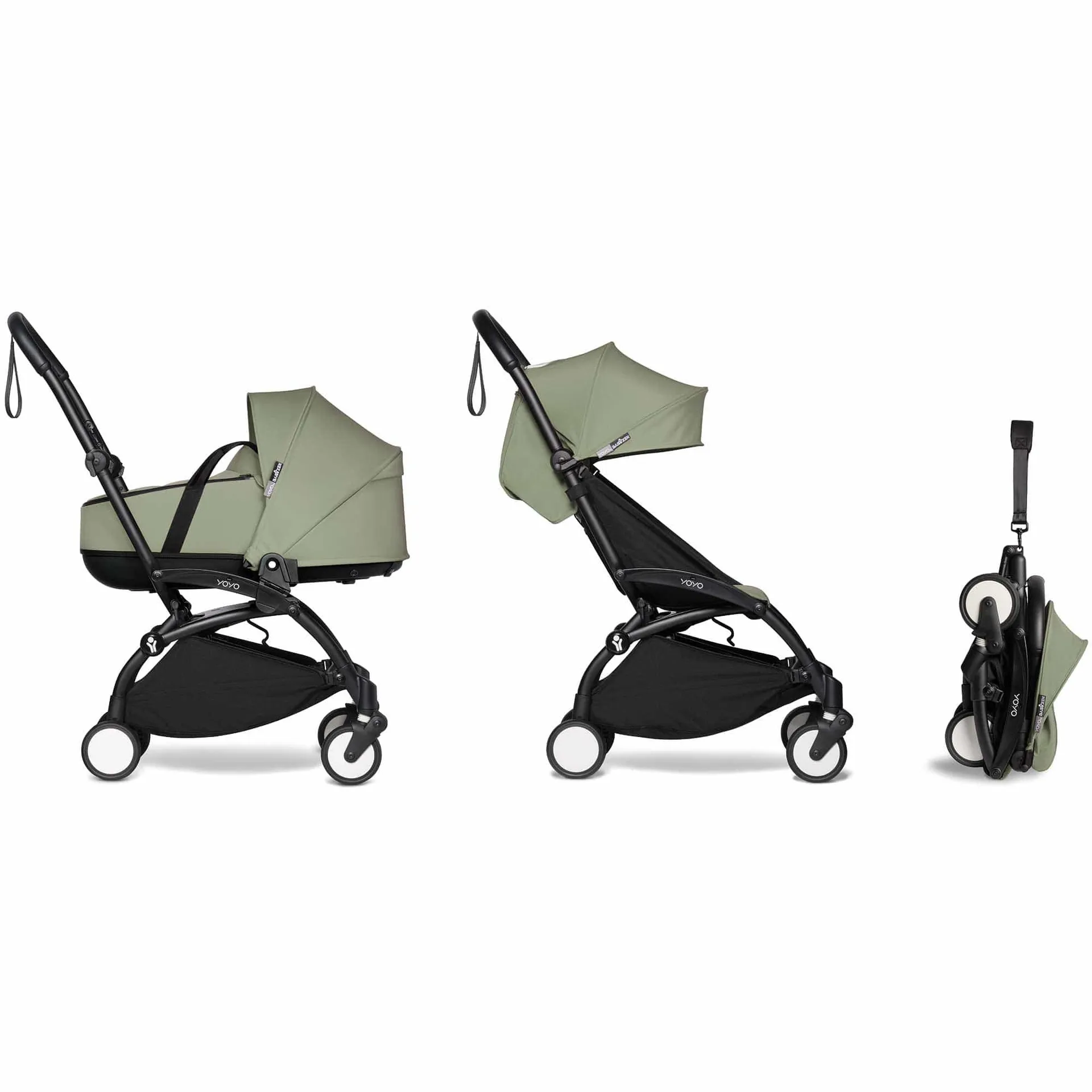 BABYZEN YOYO2 0+ Complete Bassinet Pram Black/Olive