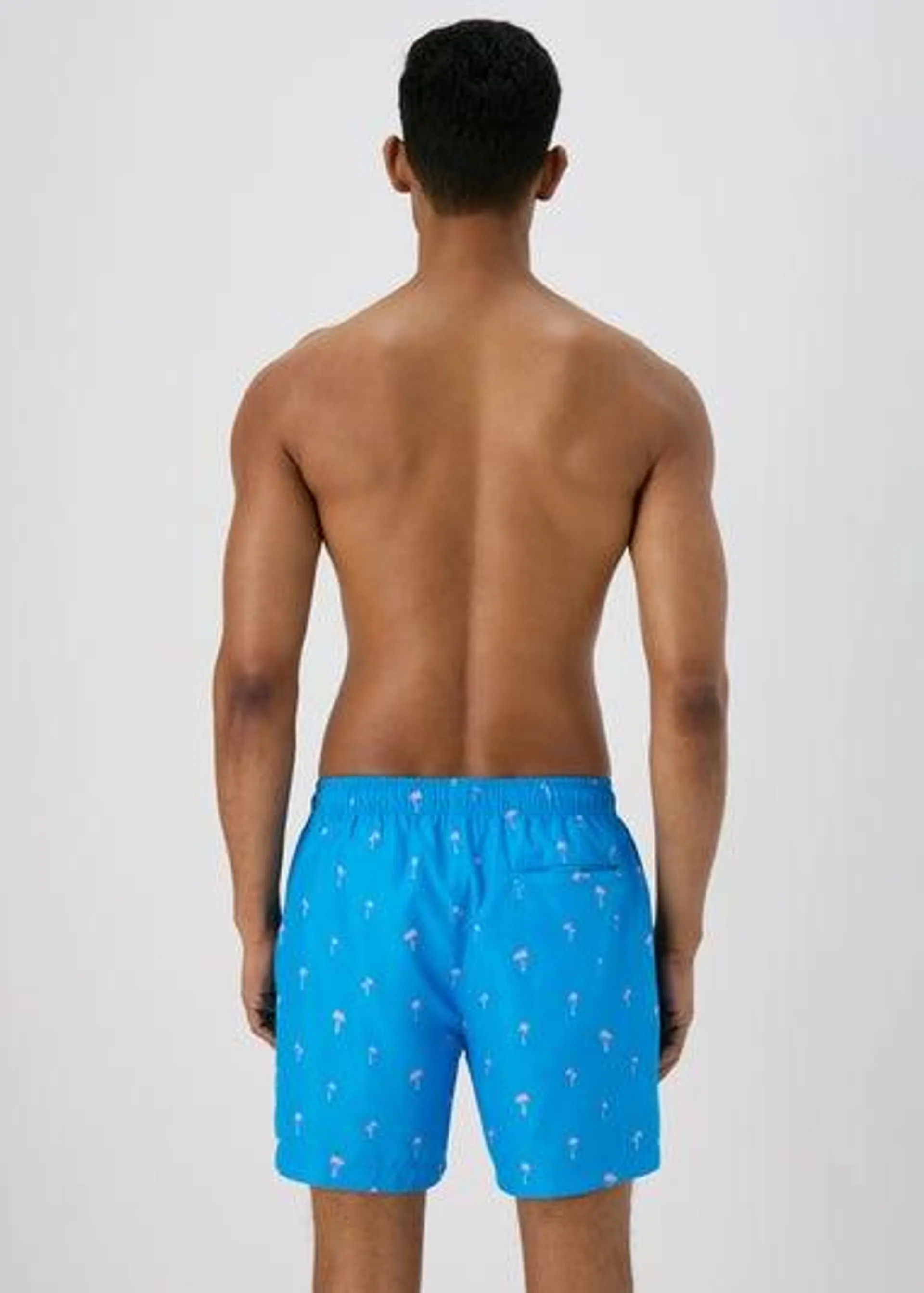 Blue Palm Tree Swim Shorts