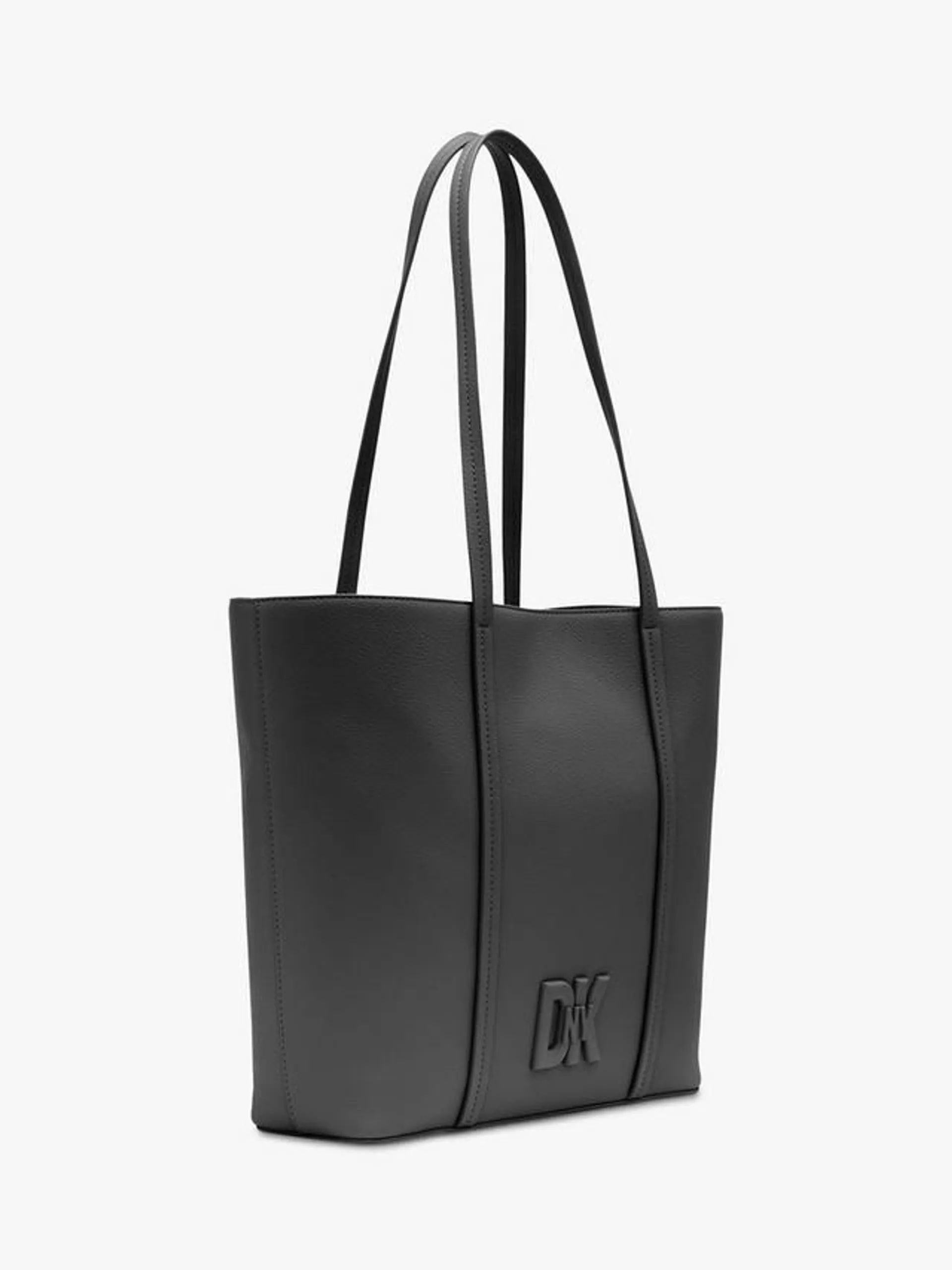 7TH Avenue East West Leather Tote Bag, Black