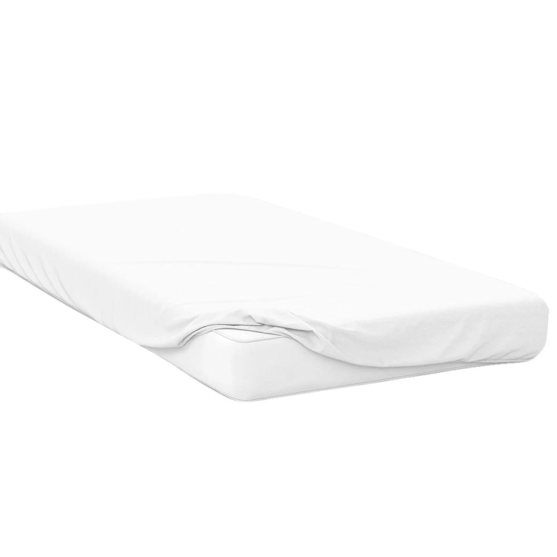 Serene Single White Brushed Cotton Fitted Bed Sheet