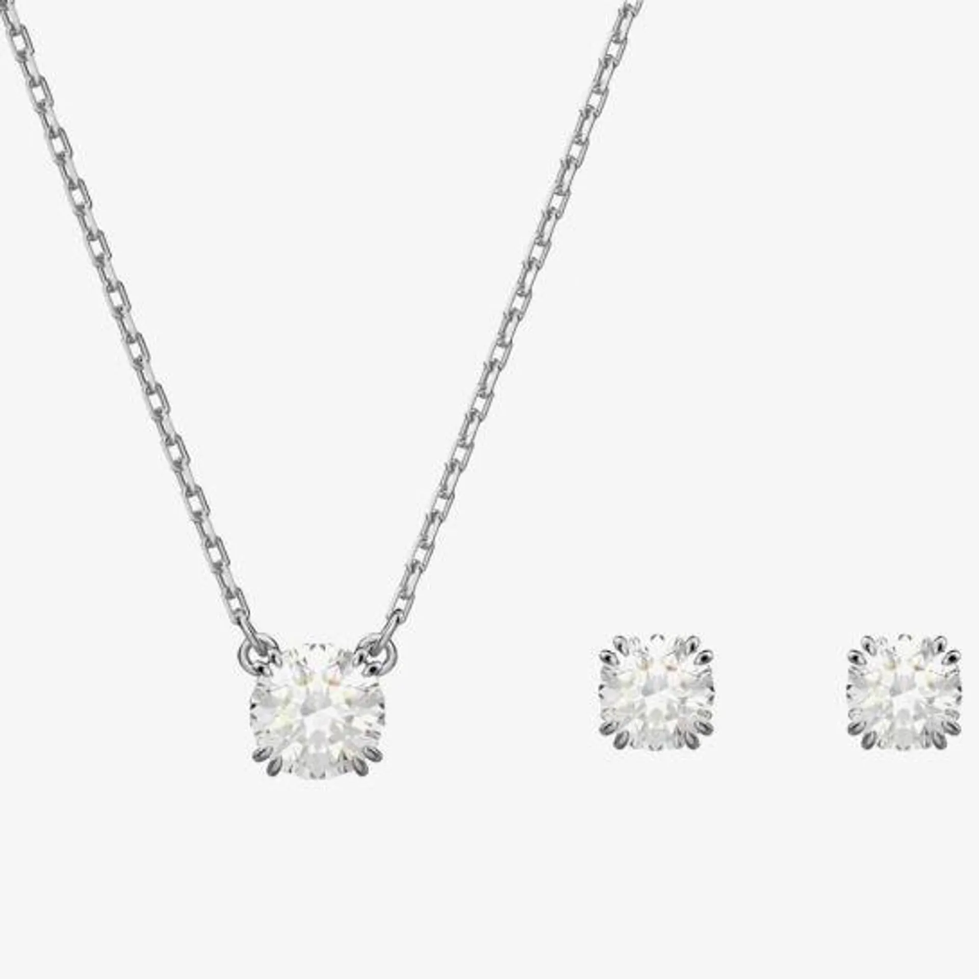 Ladies Constella Rhodium Plated Jewellery Set