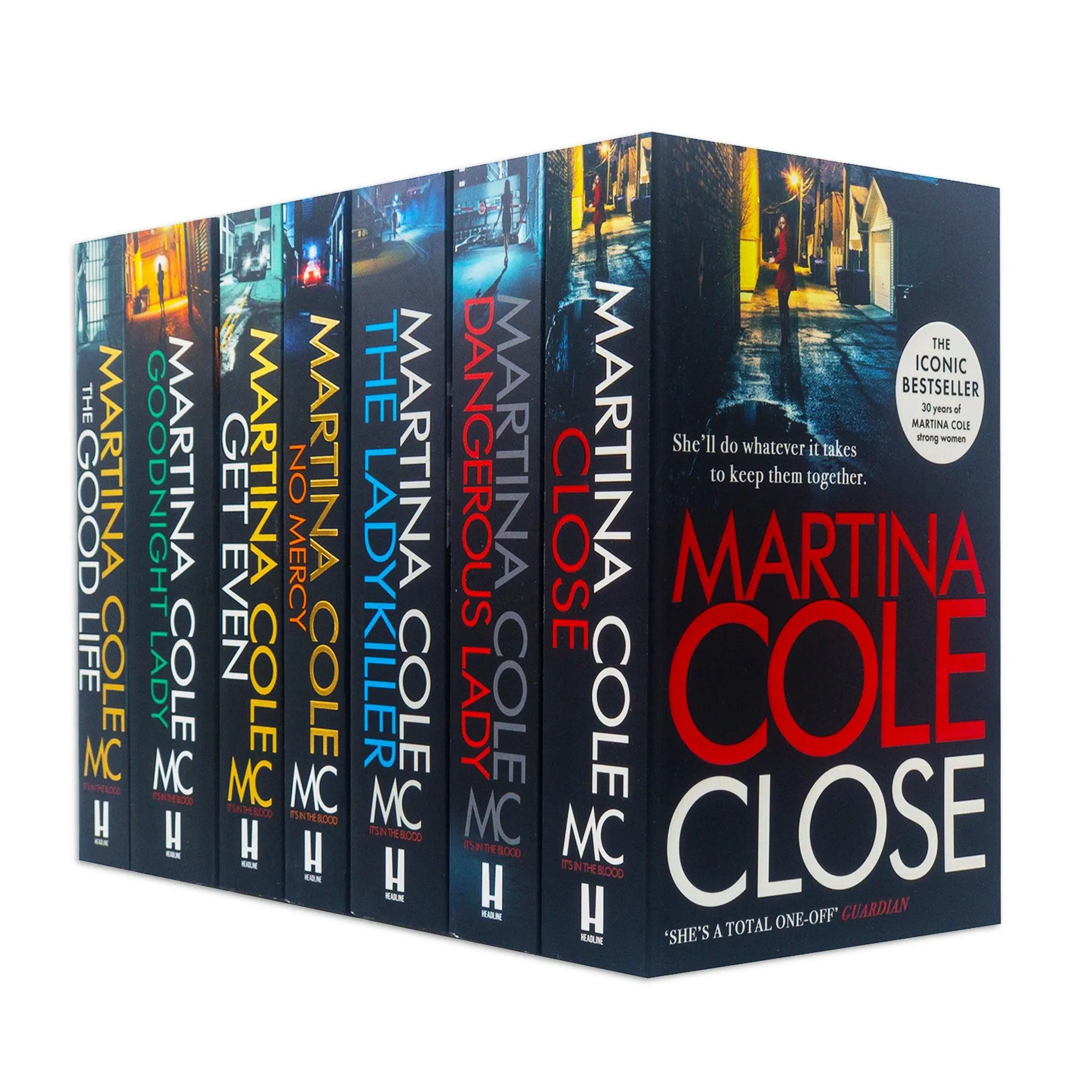 Martina Cole Collection 7 Books Set - Close, Dangerous Lady, The Ladykiller, No Mercy, Get Even, Goodnight Lady, The Good Life