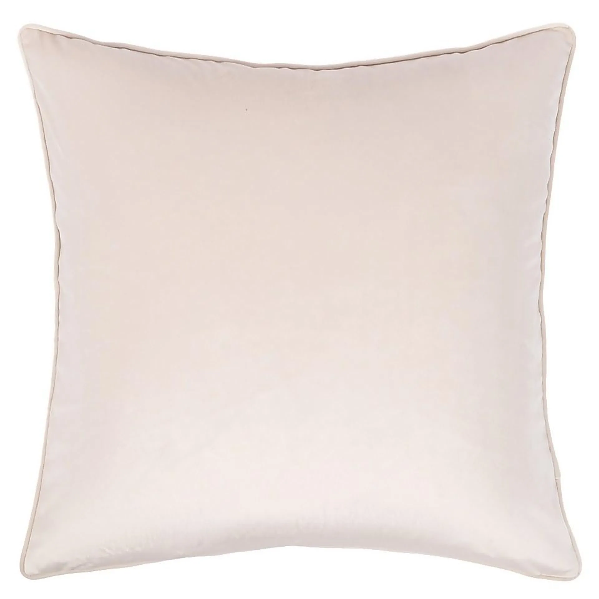 Plain Velvet Cushion - Natural - 43x43cm