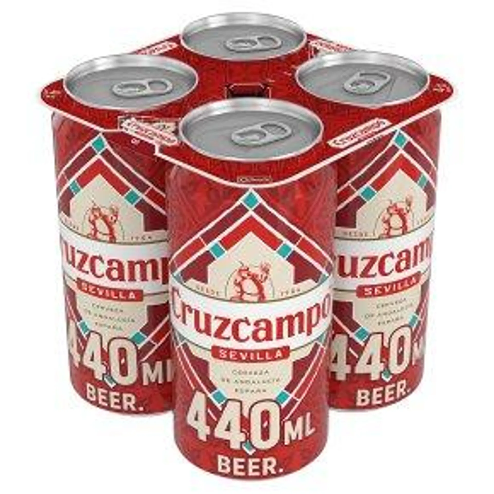 Cruzcampo Sevilla Lager Beer Can x4 Multipack