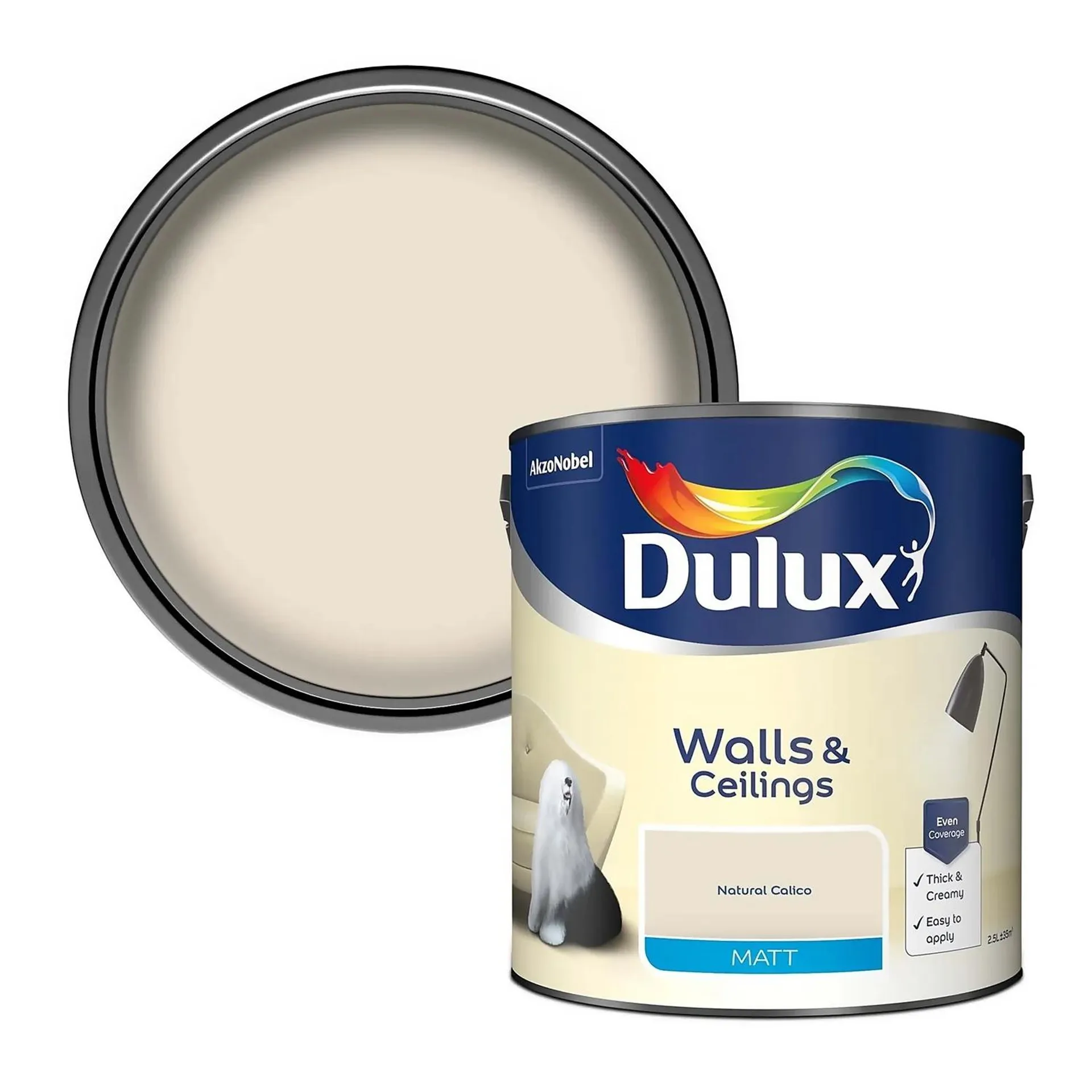 Dulux Calico - Matt Emulsion Paint - 2.5L