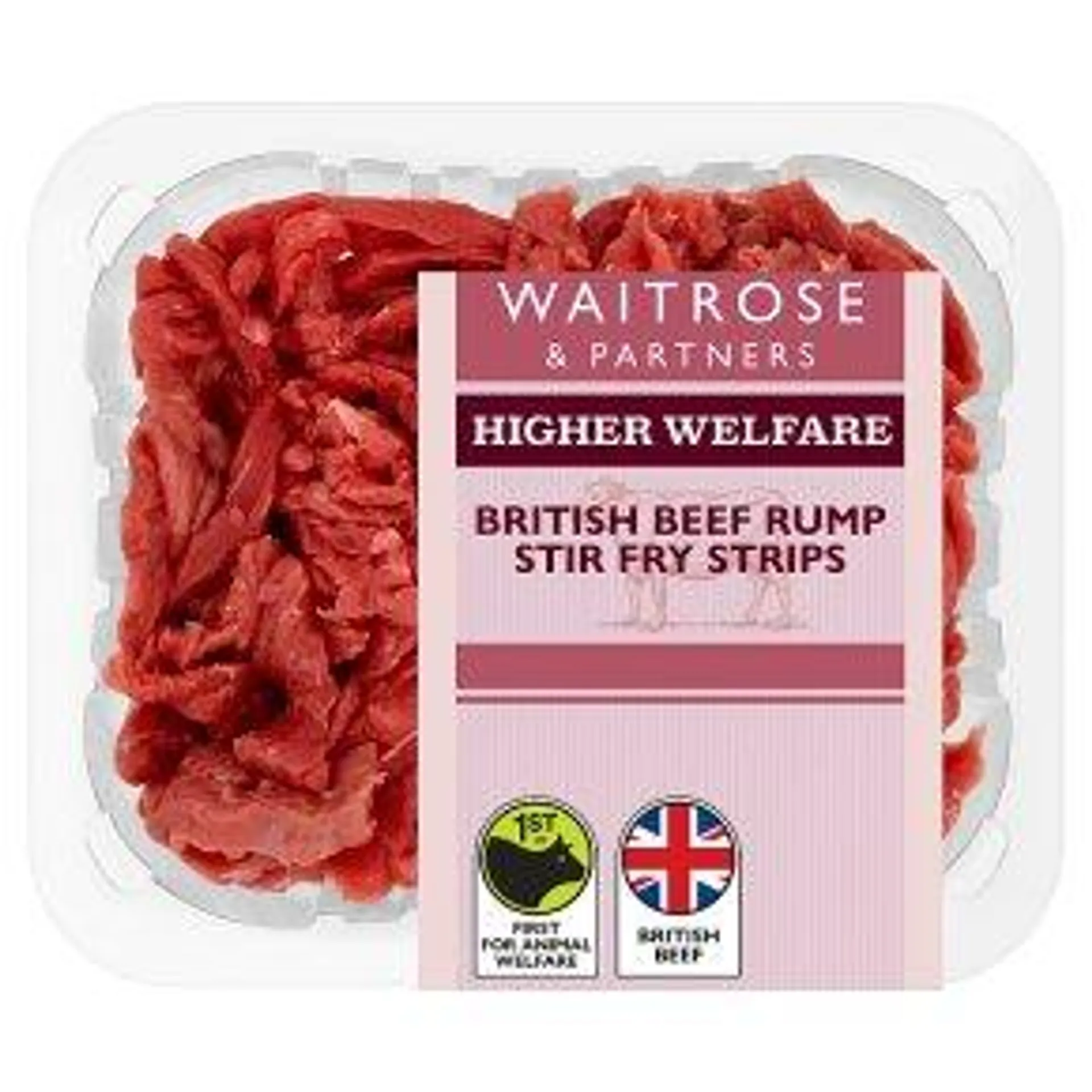 Waitrose British Native Breed Beef Rump Steak Stir Fry Strips