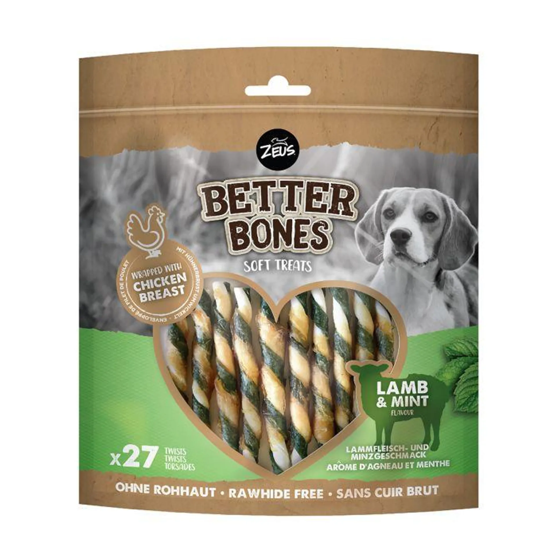 Zeus Better Bones Lamb & Mint Wrap Twists