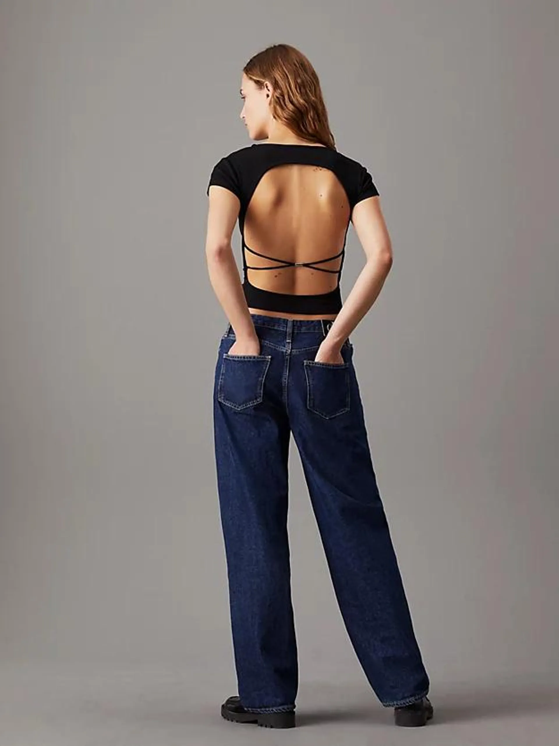 Tie Detail Open Back Top