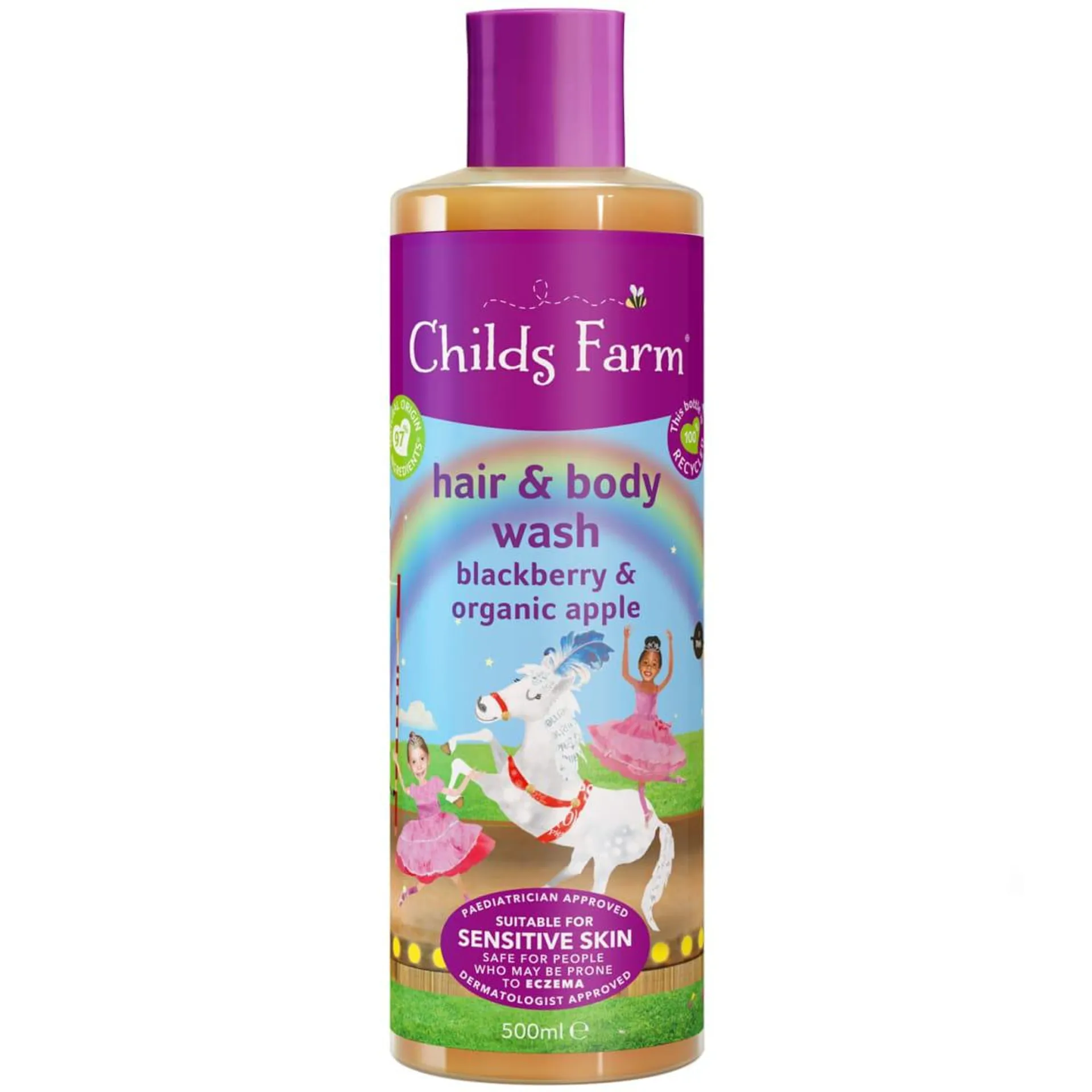 Childs Farm Hair & Body Wash 500ml - Blackberry & Organic Apple