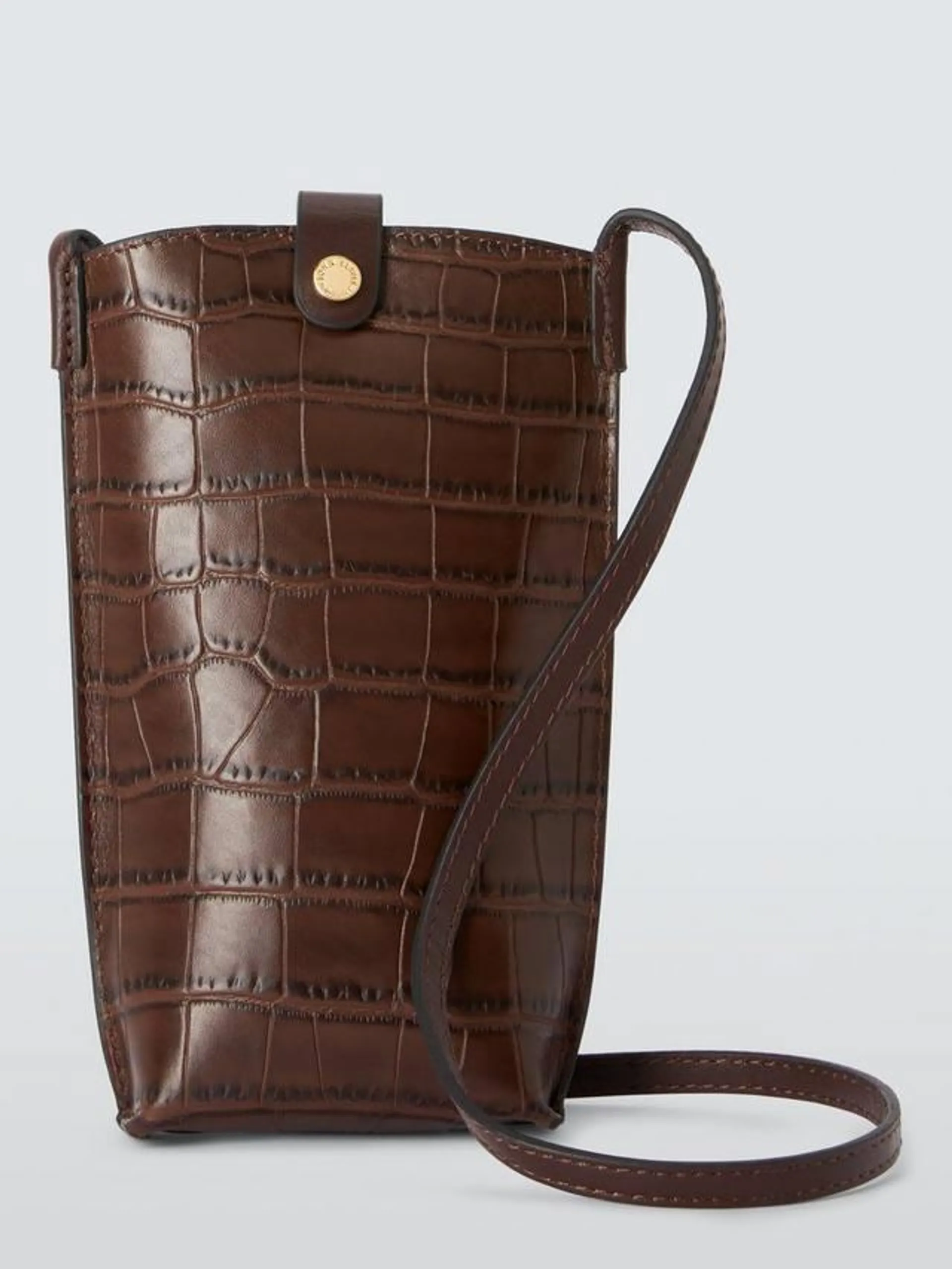 Crossbody Phone Bag, Chocolate