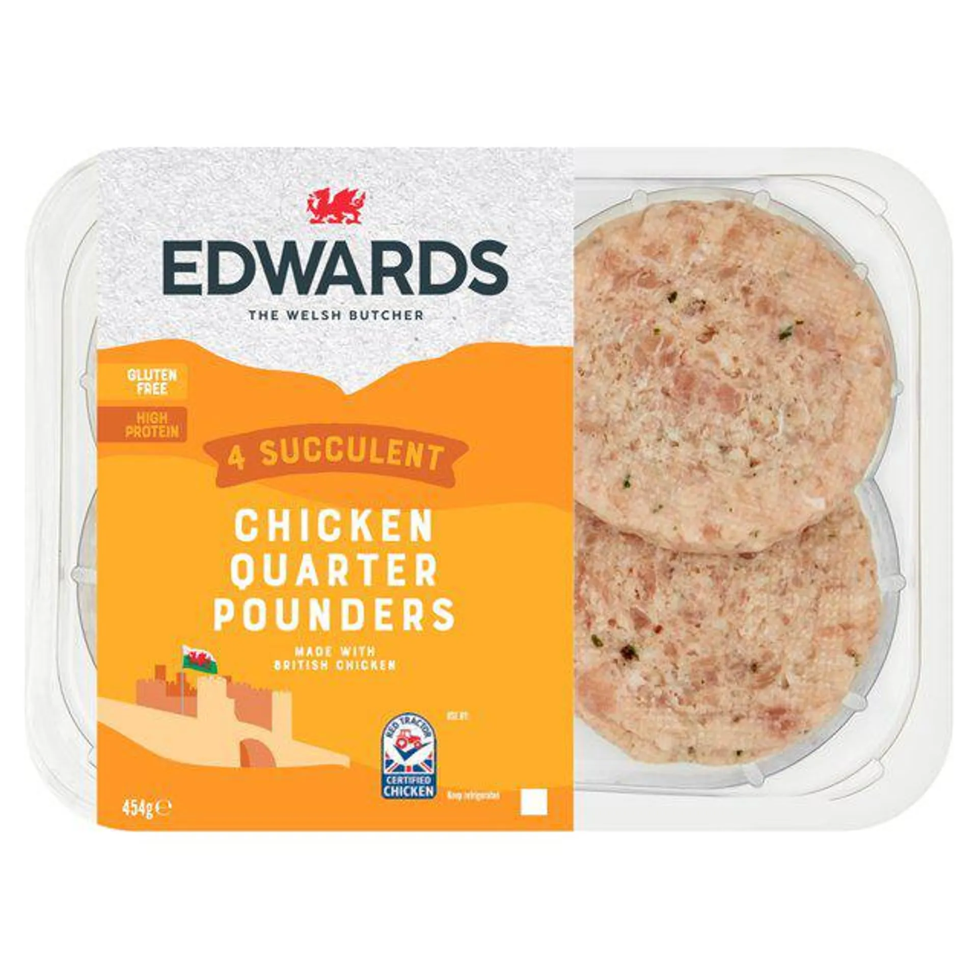 Edwards Chicken Quarter Pounders 454g