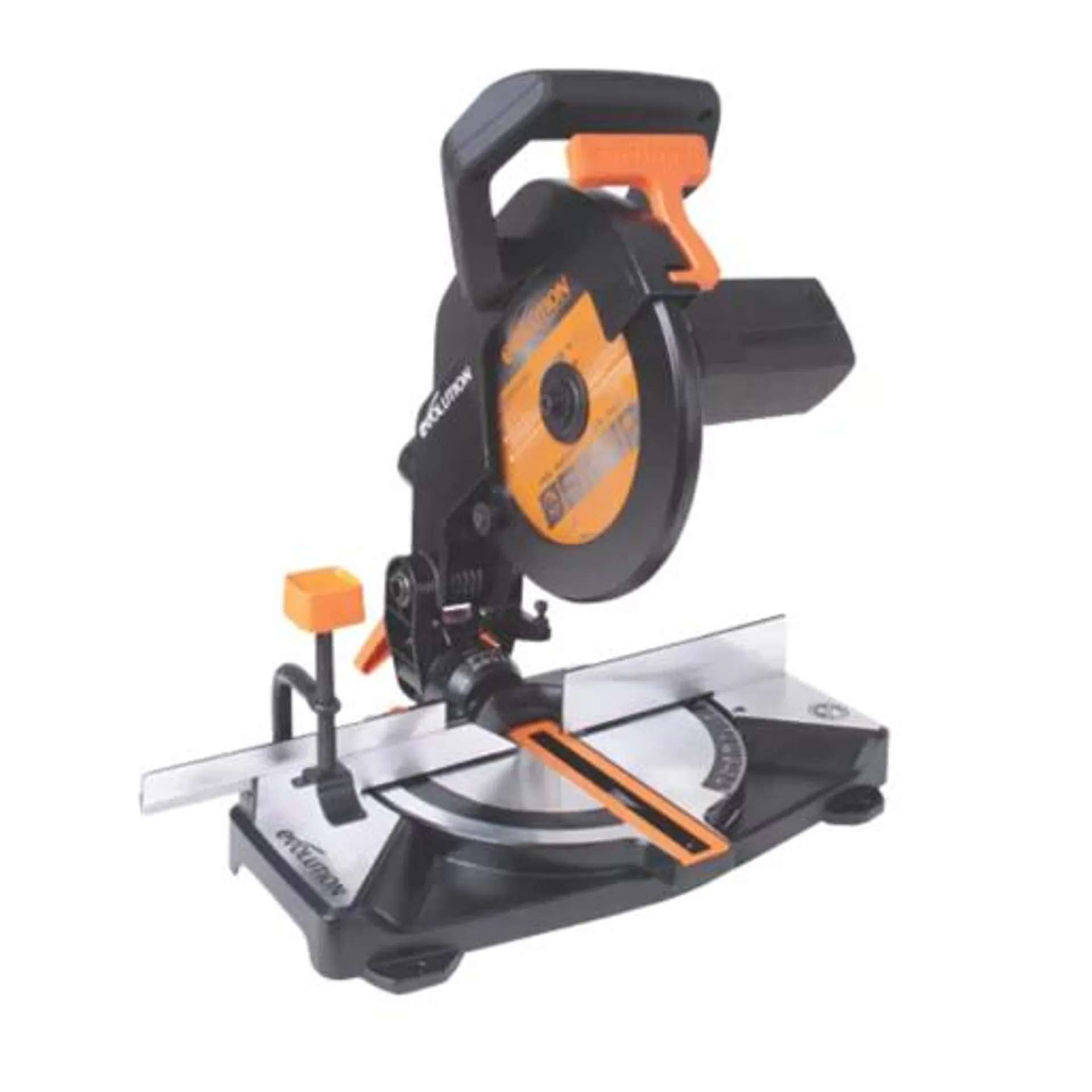 Evolution R210CMS 210mm Electric Single-Bevel Multi material Compound Mitre Saw 110V