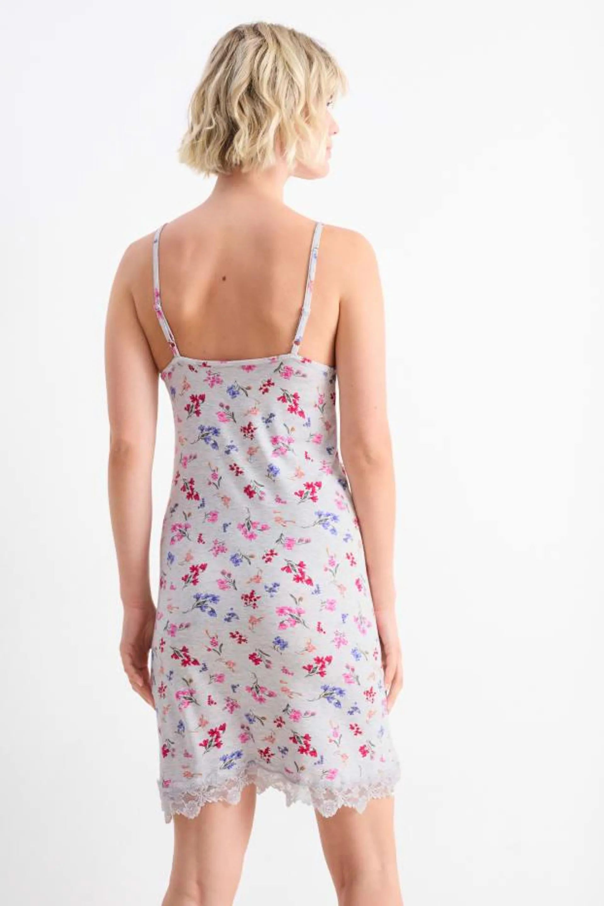 Viscose nightdress - floral