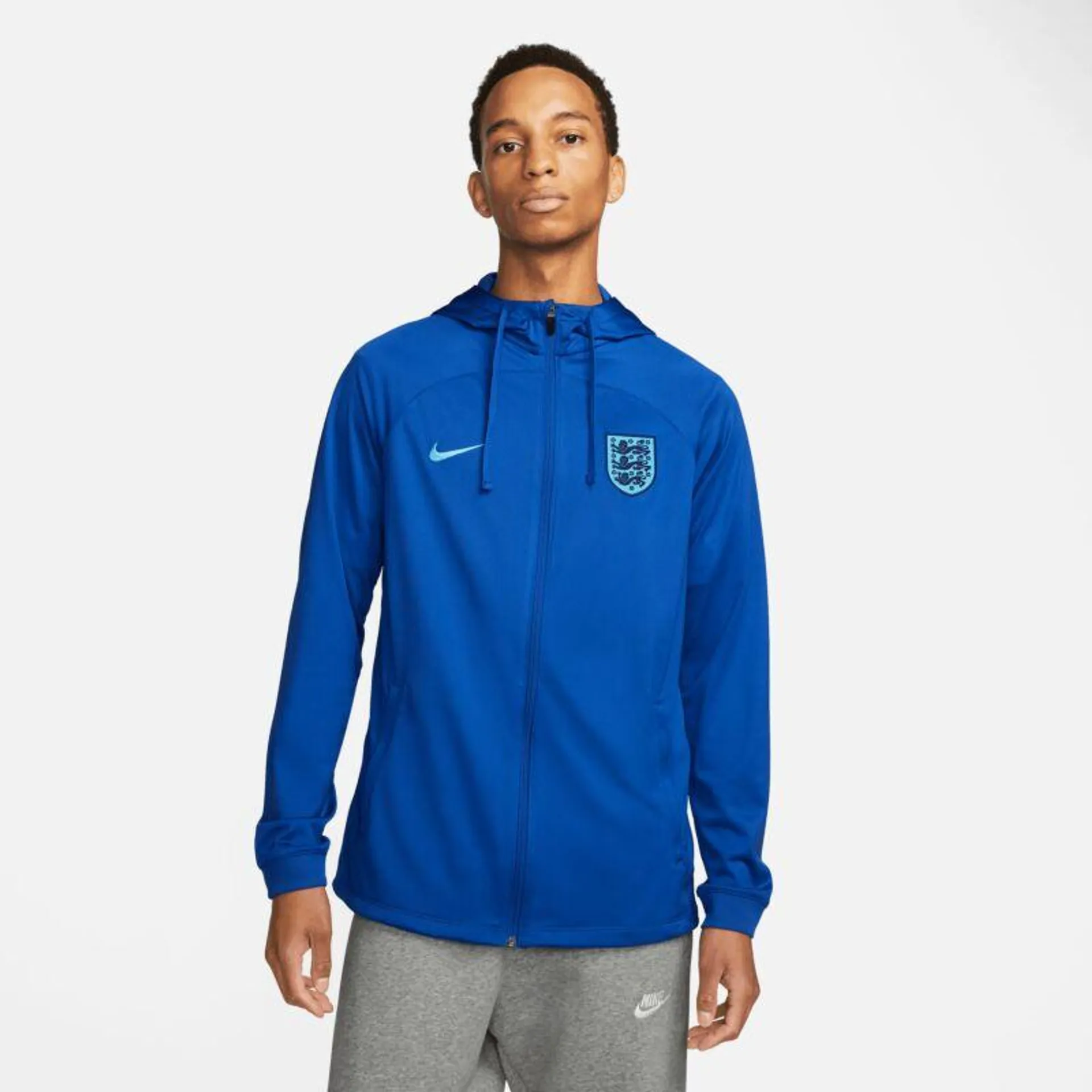 Nike England Dri-Fit Strike Hooded Jacket - Royal 2022-2023