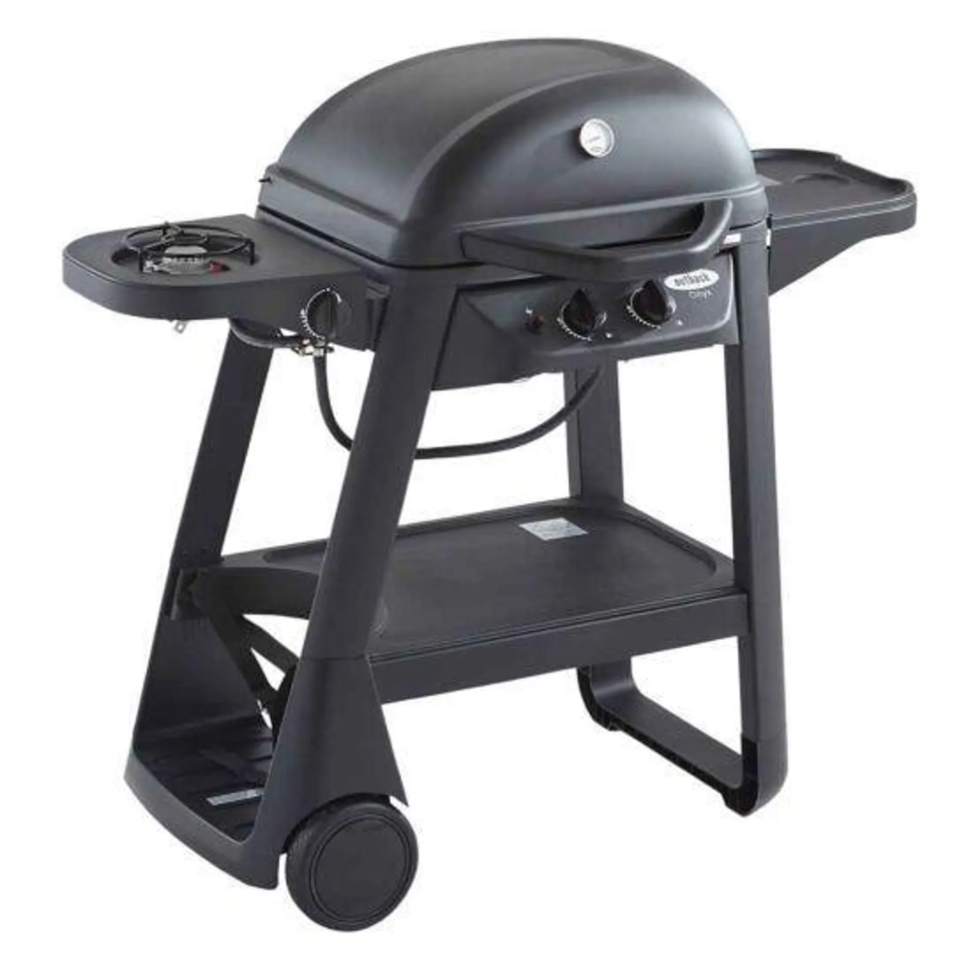 Outback Excel Onyx 2-Burner Gas Trolley BBQ with Side Burner