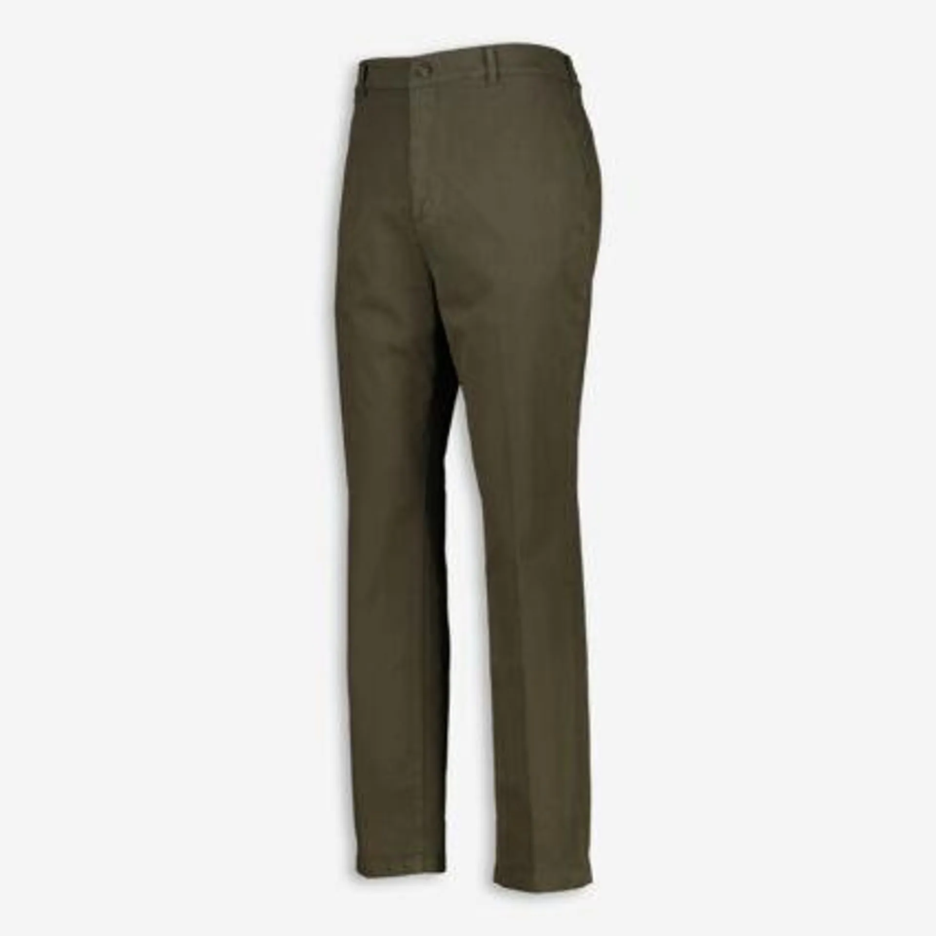 Green Straight Fit Trousers