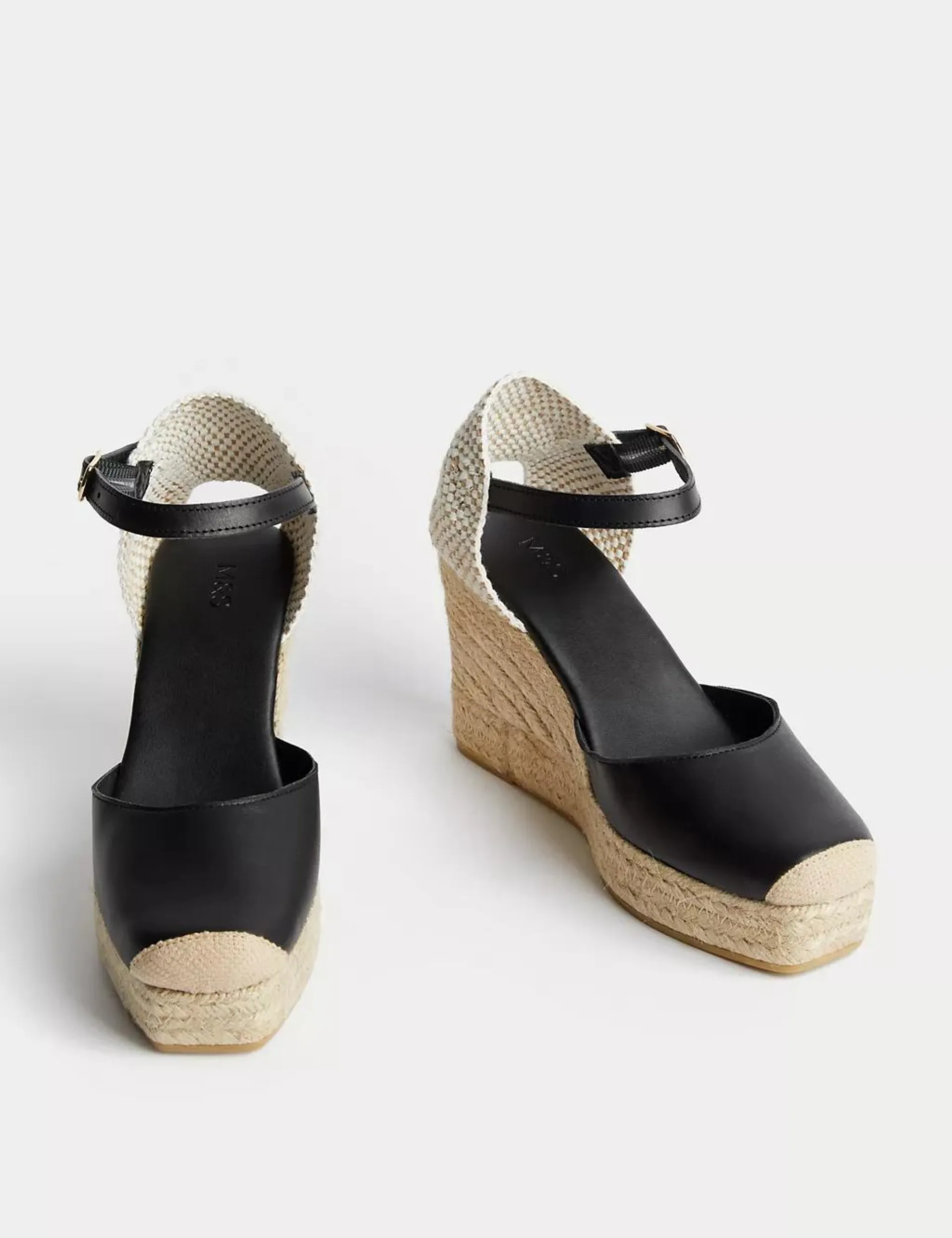 Closed Toe Ankle Strap Wedge Espadrilles