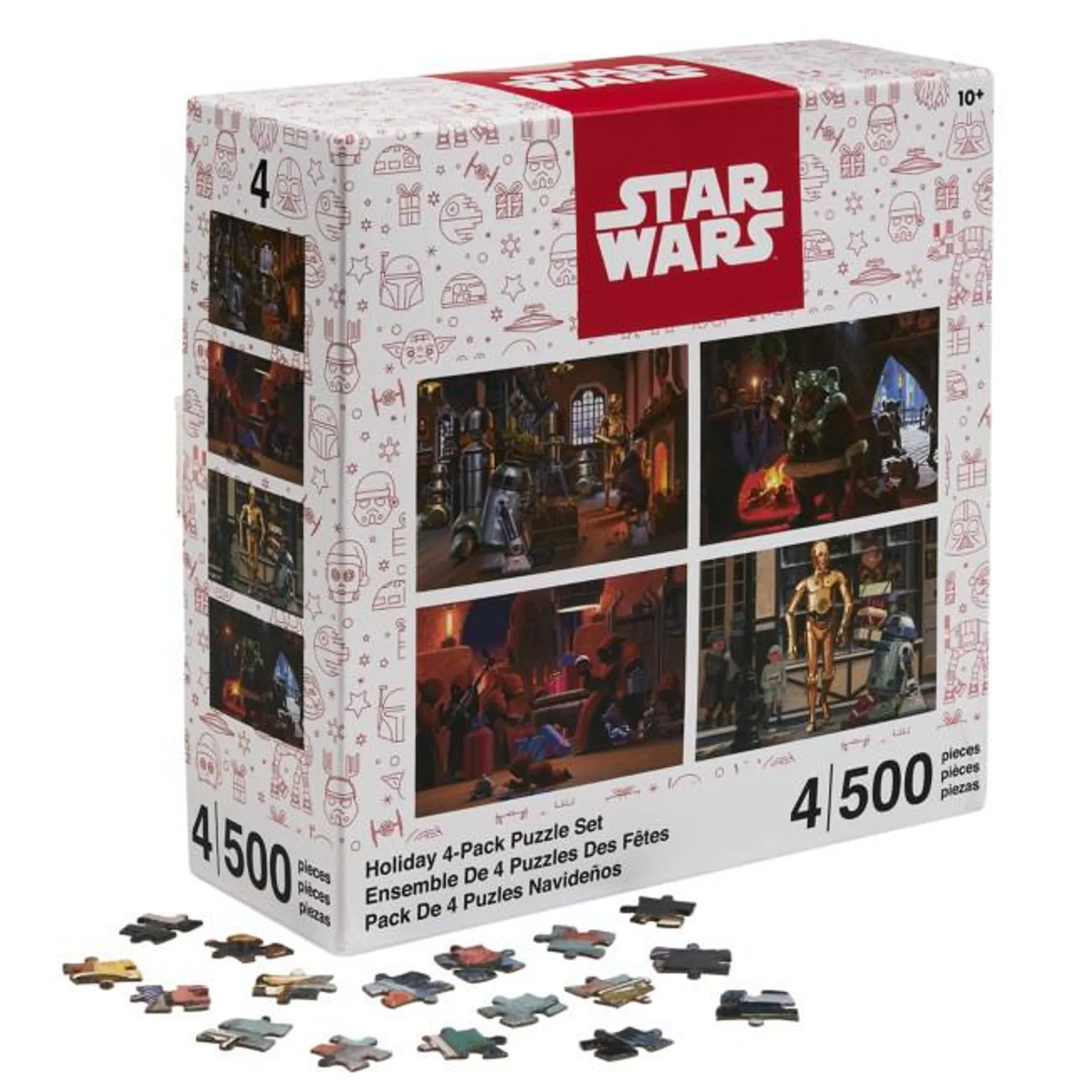 Disney Store Star Wars Holiday Four-Pack Puzzle Set