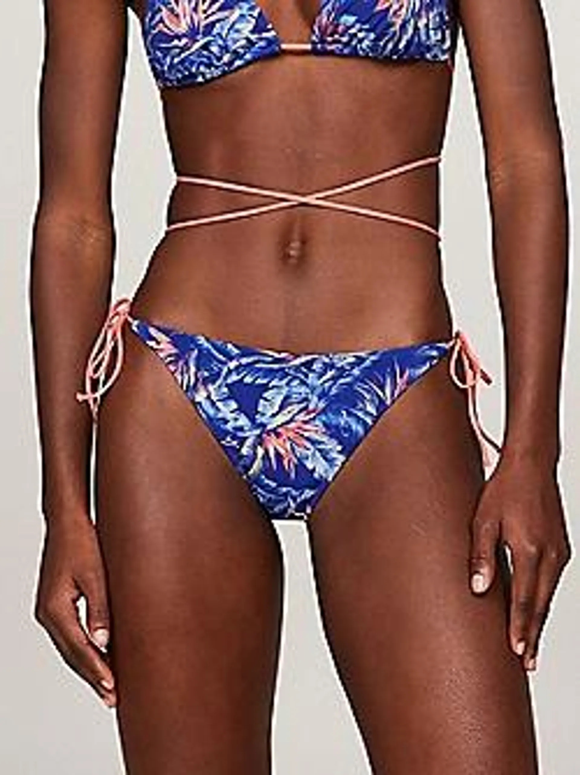 Side Tie Cheeky Fit Bikini Bottoms