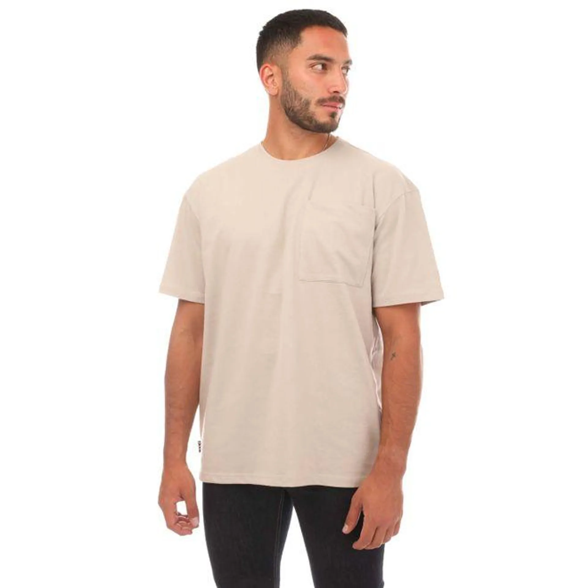 Established Unwashed Core Pocket T-Shirt in Mushroom