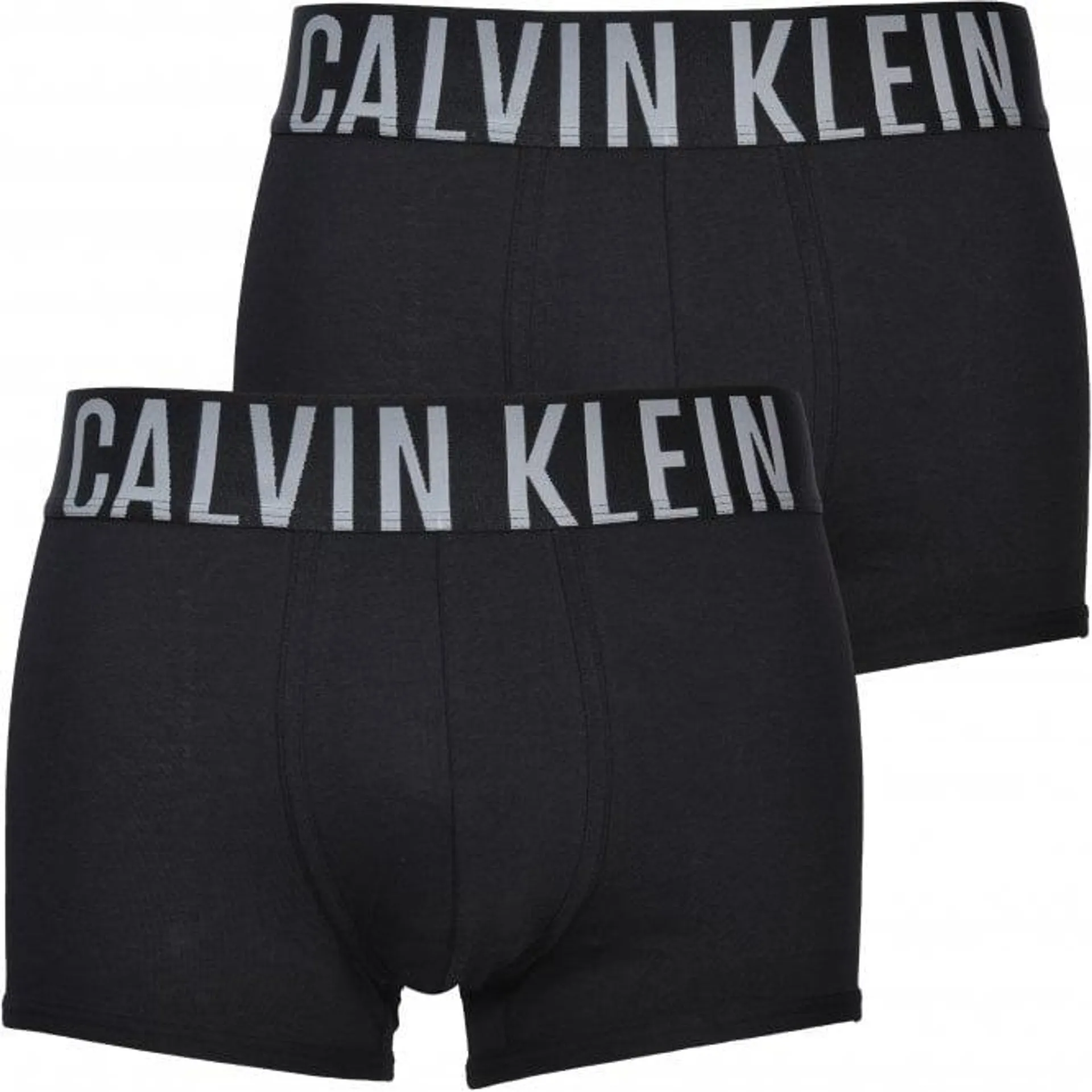 Calvin Klein 2-Pack Intense Power Boxer Trunks, Black/silver