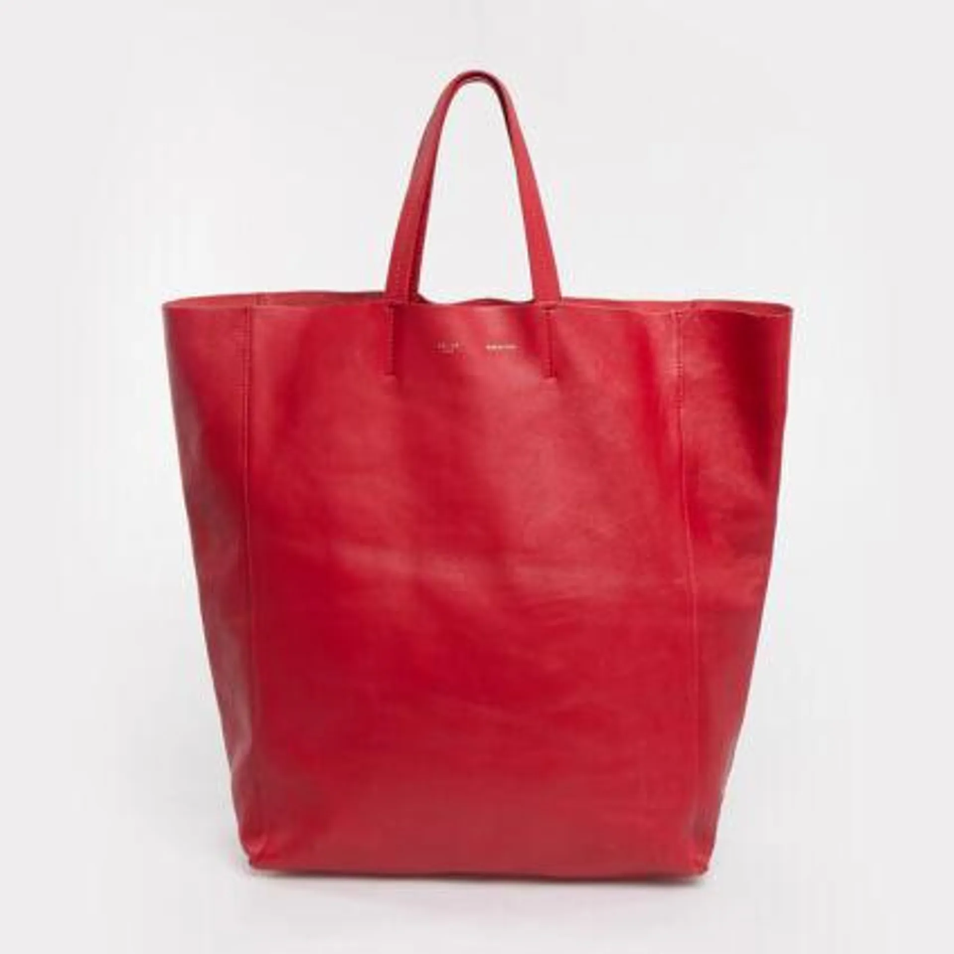 Red Pre-Loved Cabas Tote Bag