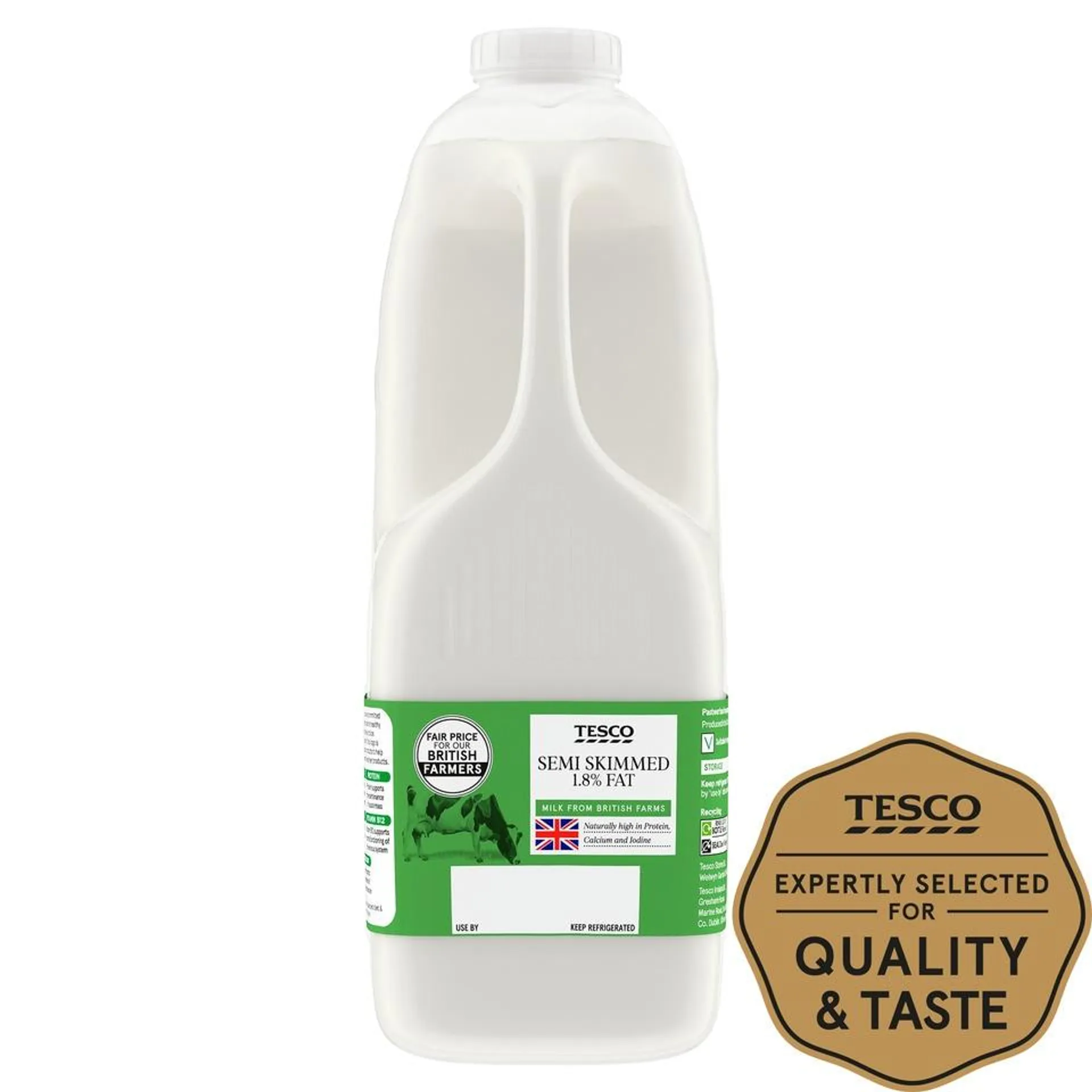 Tesco British Semi Skimmed Milk 2.272L, 4 Pints