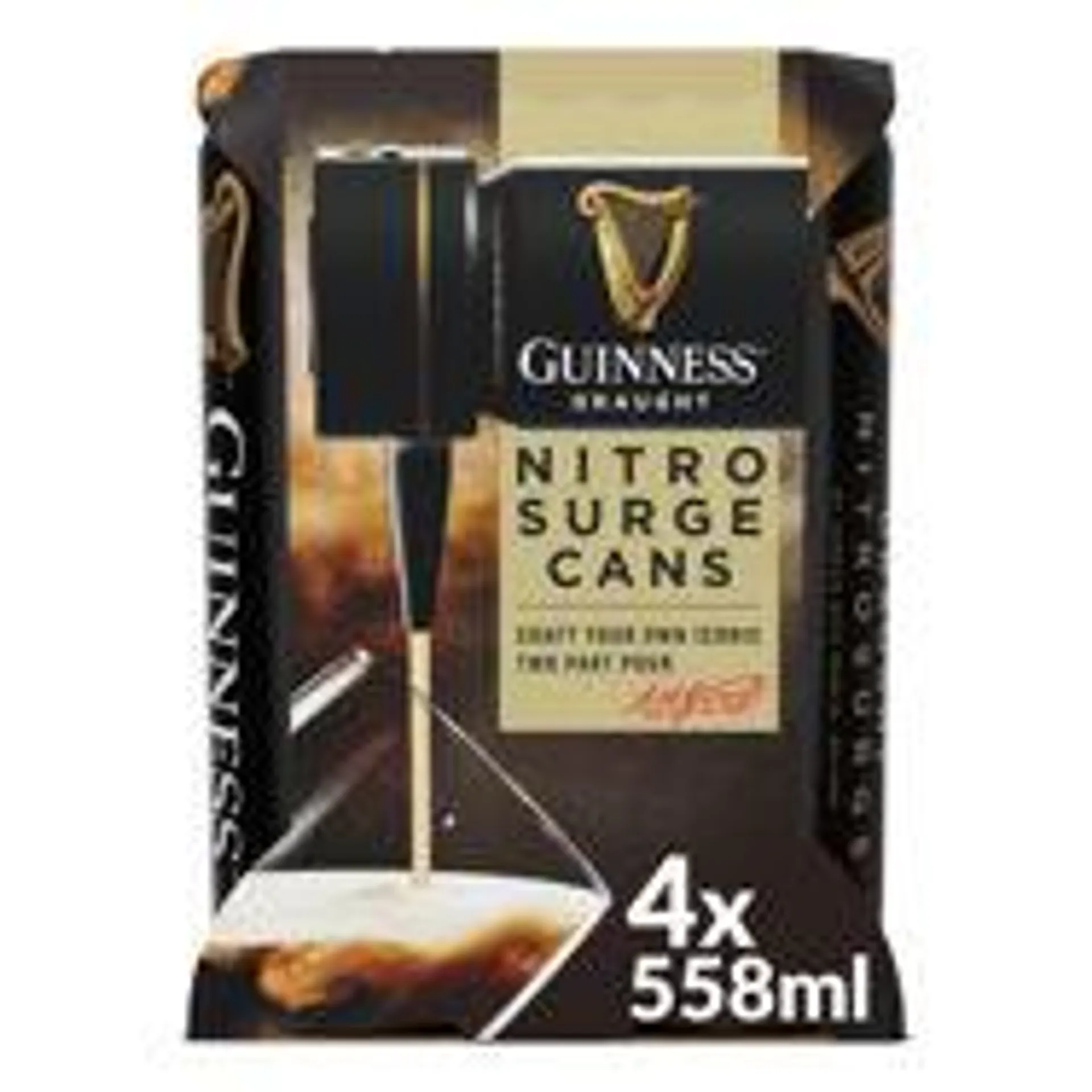 Guinness Nitrosurge Stout Beer Cans - For use with Nitrosurge Device