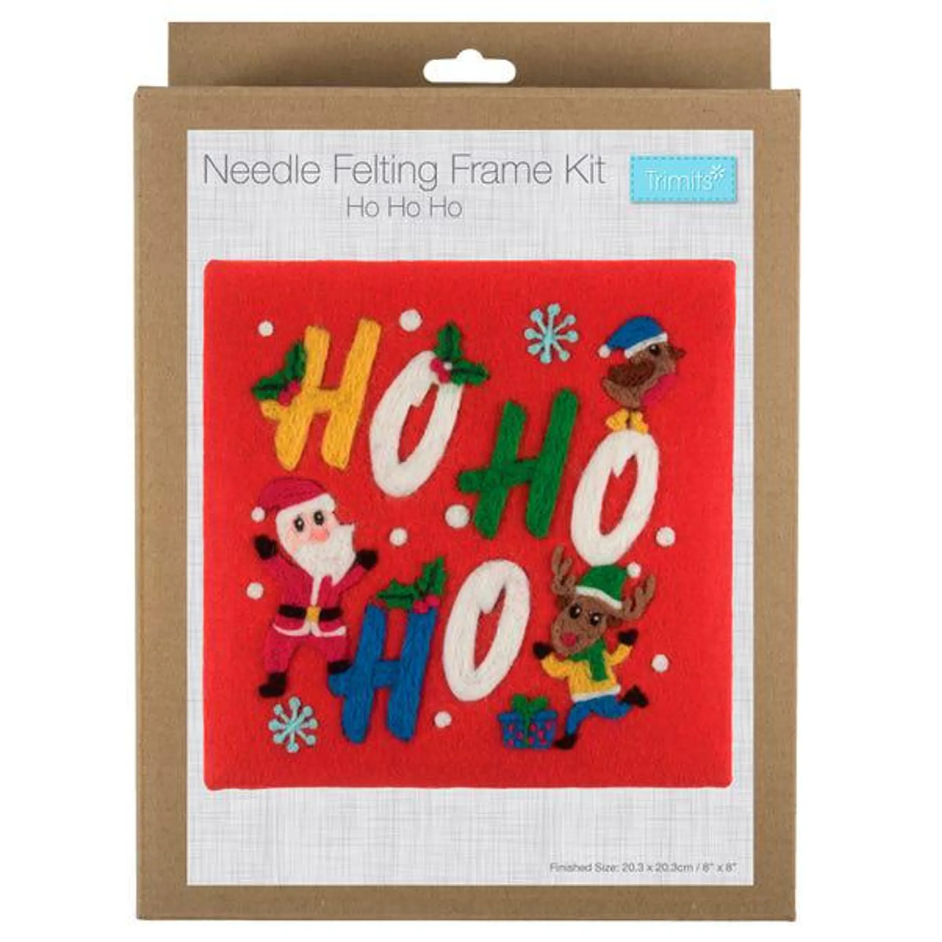 Needle Felting Kit with Frame Ho Ho Ho