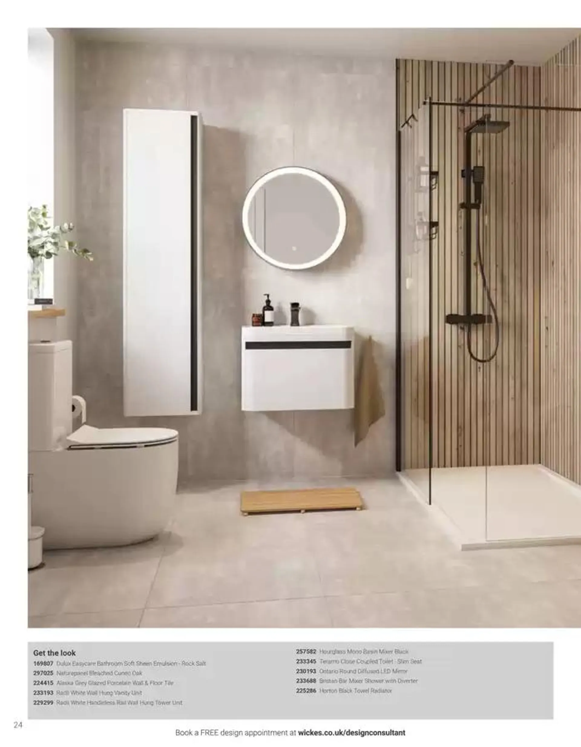 Wickes Bespoke Bathrooms brochure from 5 November to 31 December 2024 - Catalogue Page 24