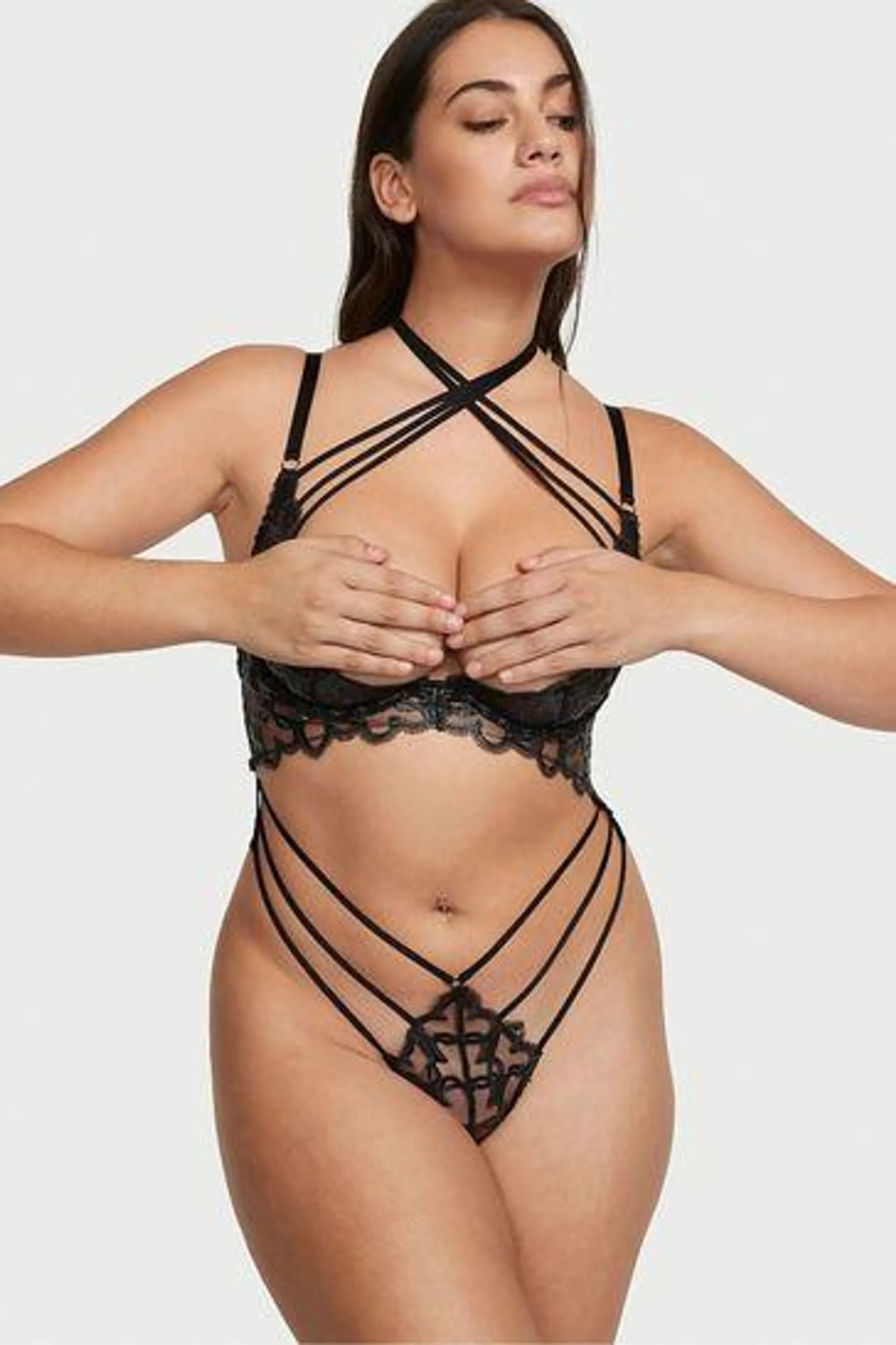 Chain Heart Crotchless Bodysuit