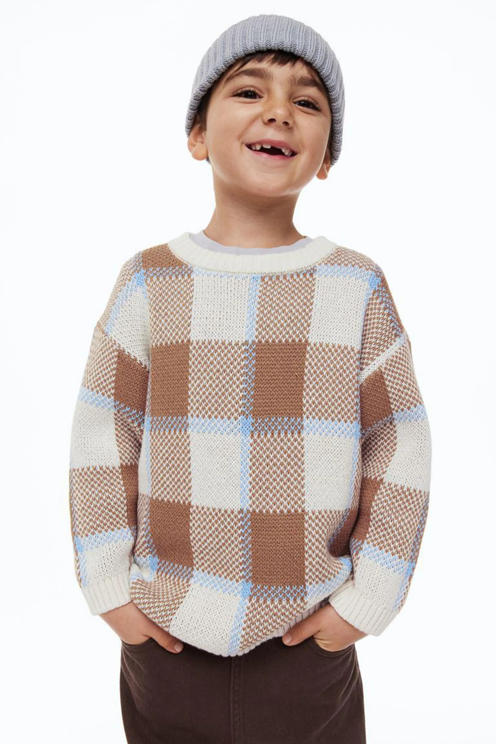 Jacquard-knit jumper