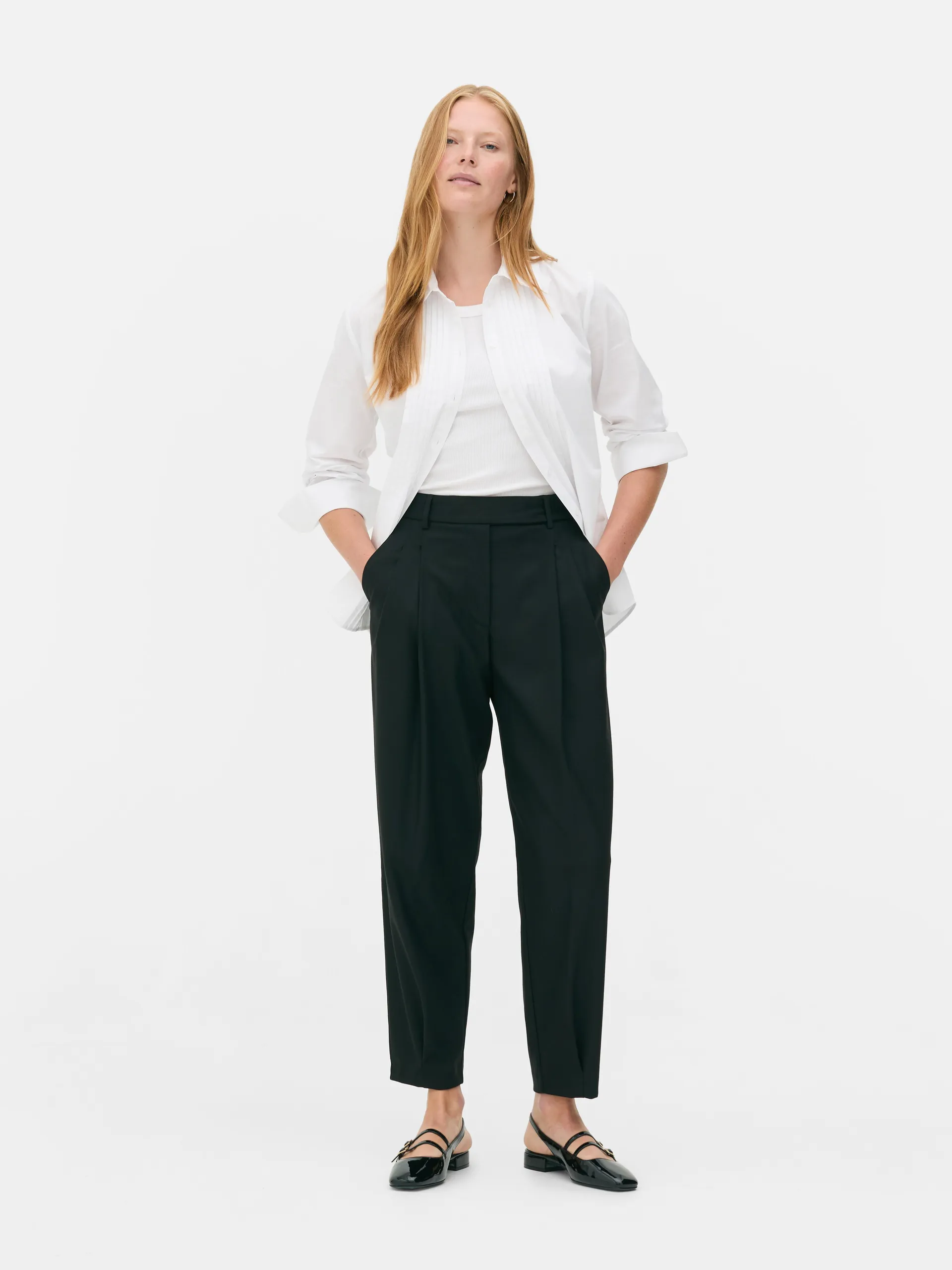 The Edit Pleated Trousers