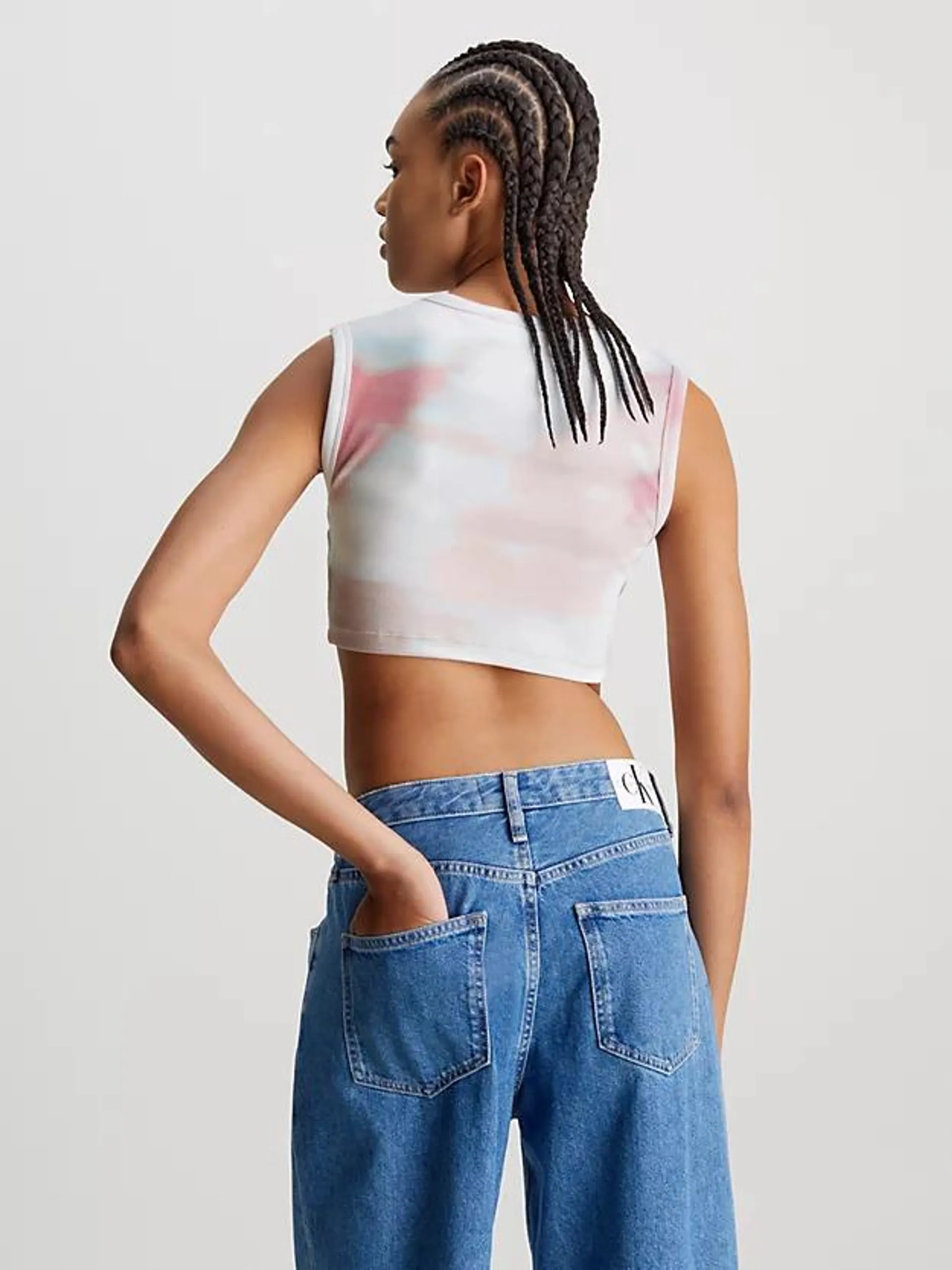 All-Over Printed Cropped Top