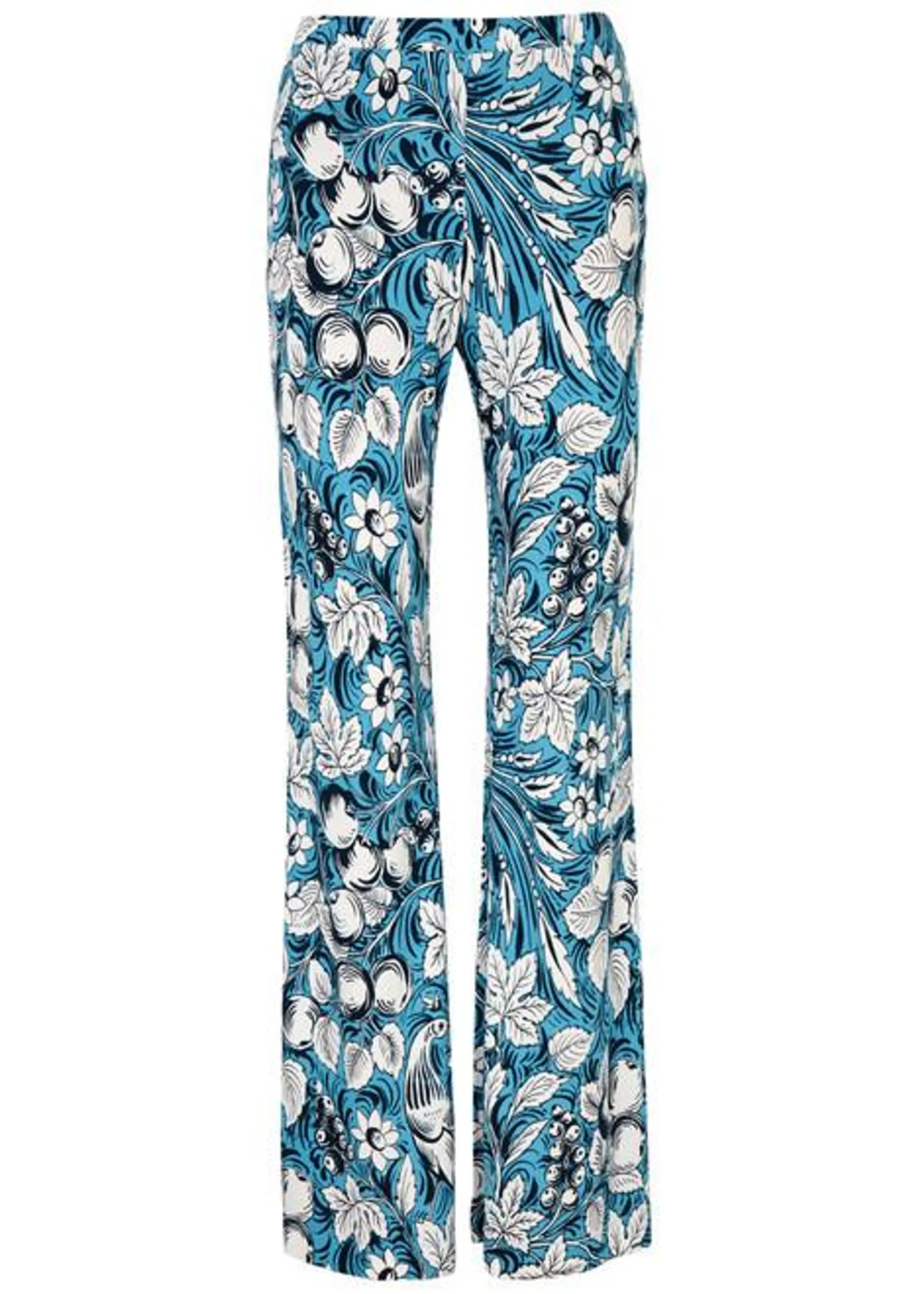 Brooklyn floral-print jersey trousers