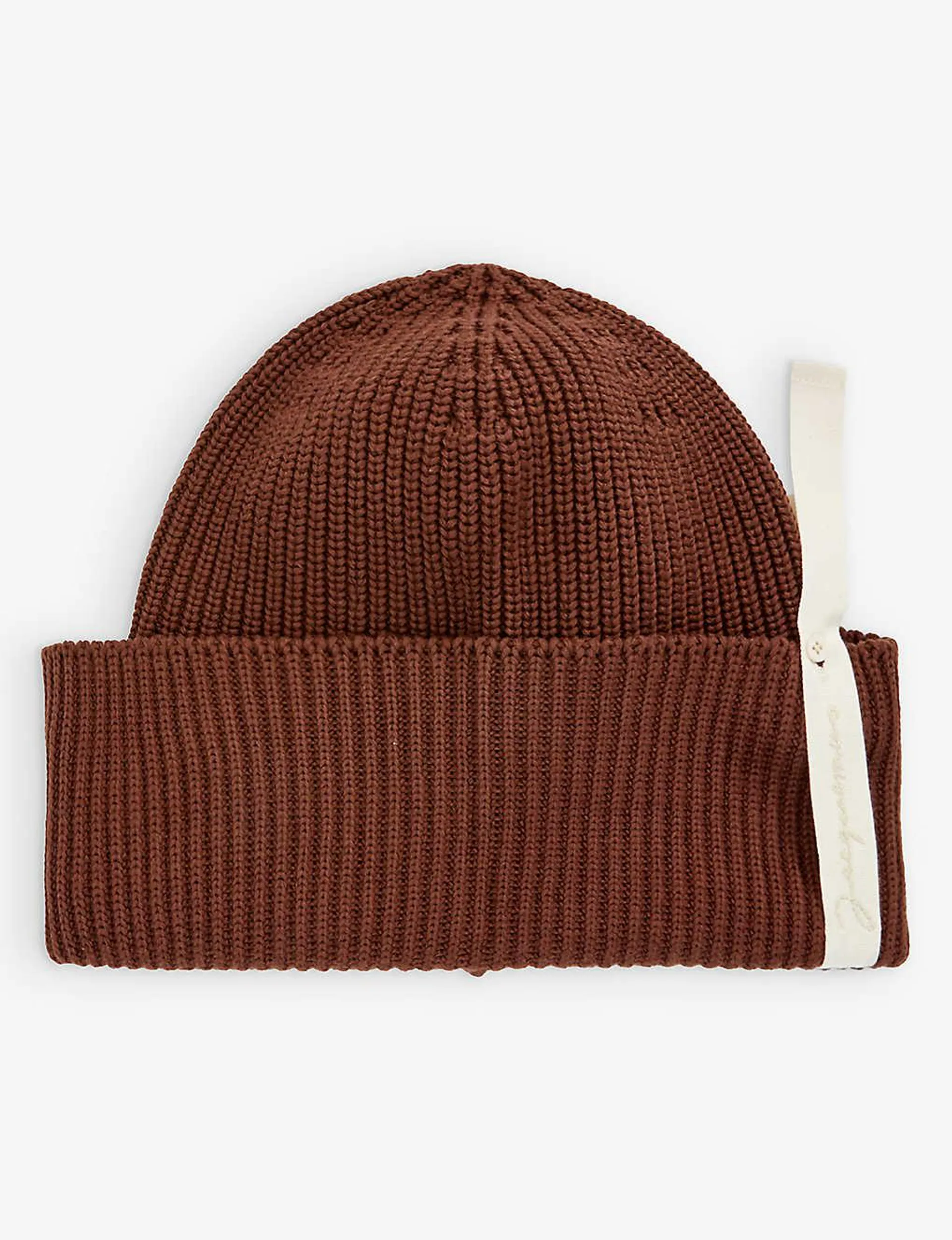 Le Bonnet Pipa brand-embroidered cotton knitted beanie