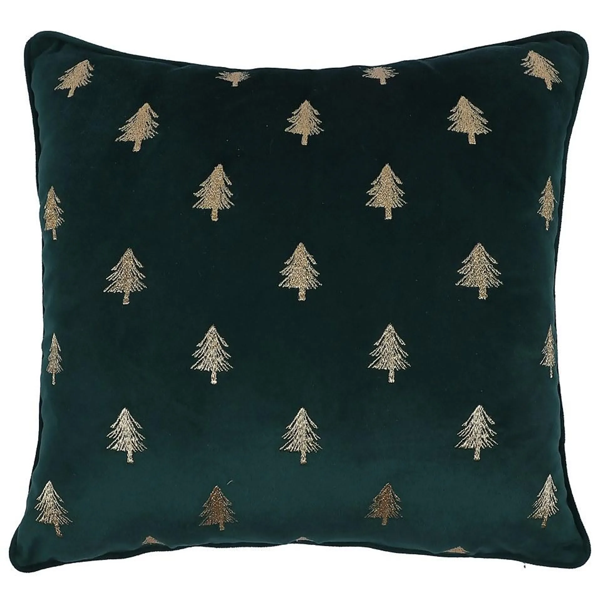 Gold Embroidery Christmas Tree Cushion - 43x43cm