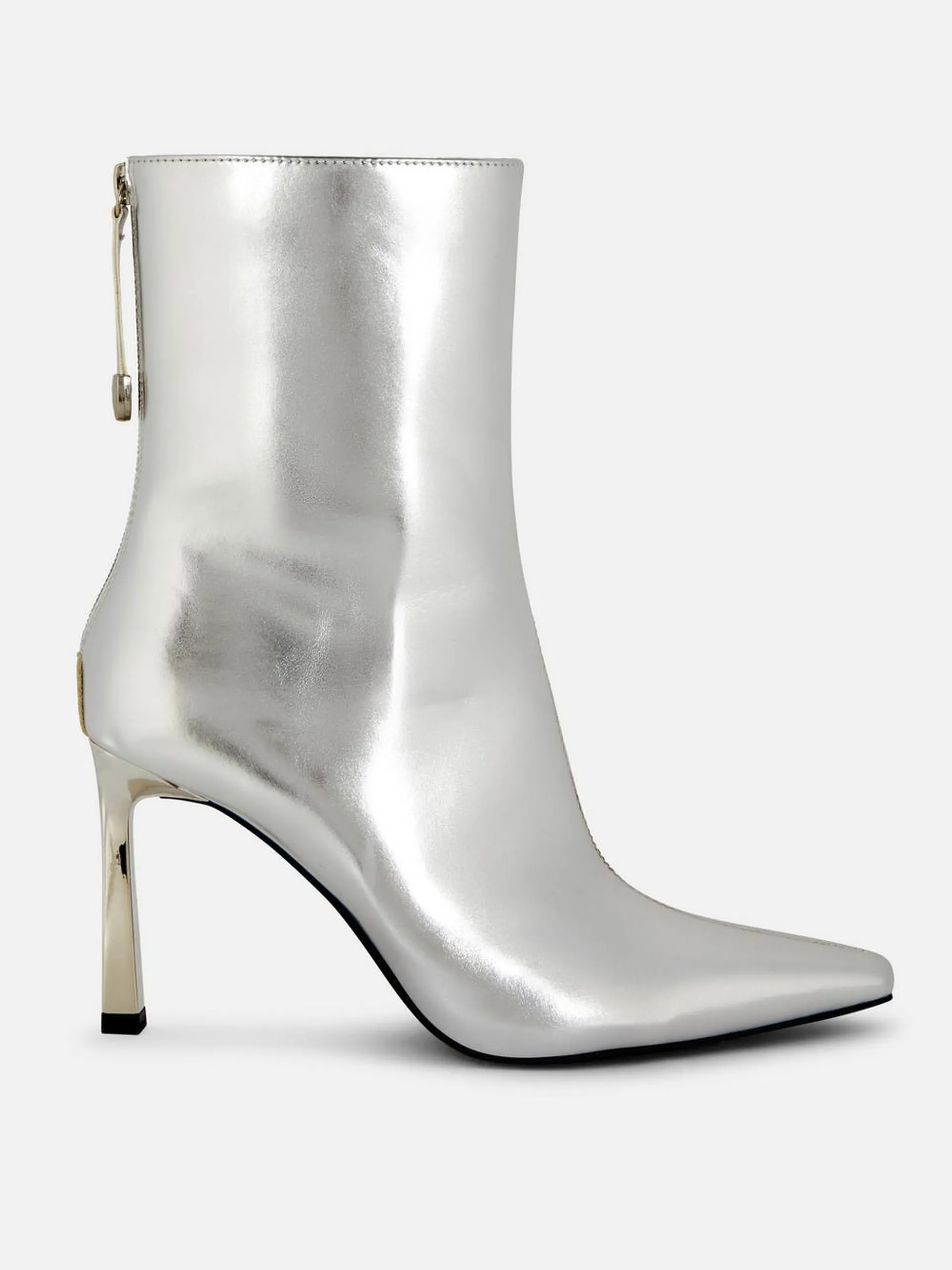 Zip-Up Stiletto Ankle Boots