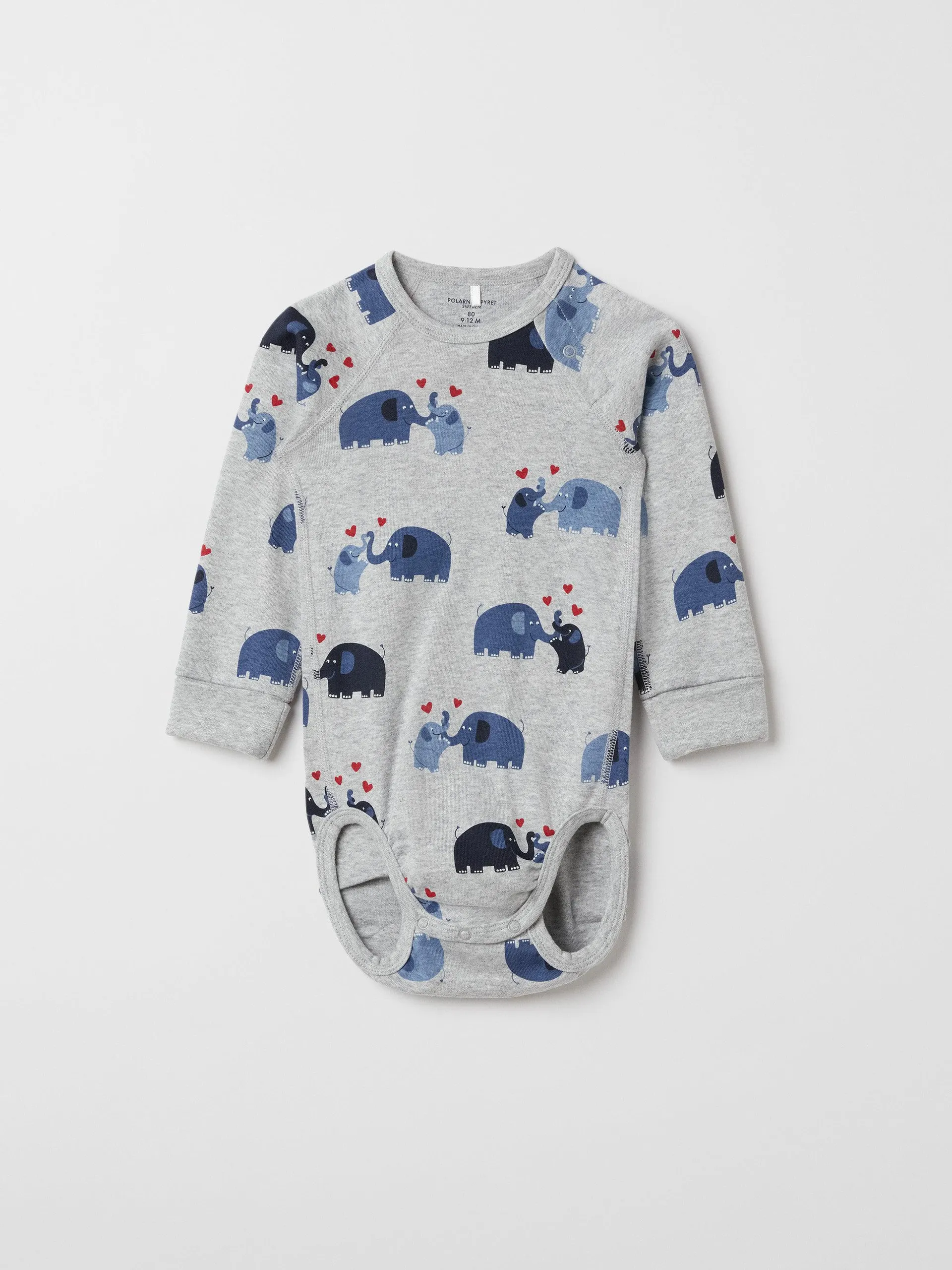 Elephant Print Babygrow
