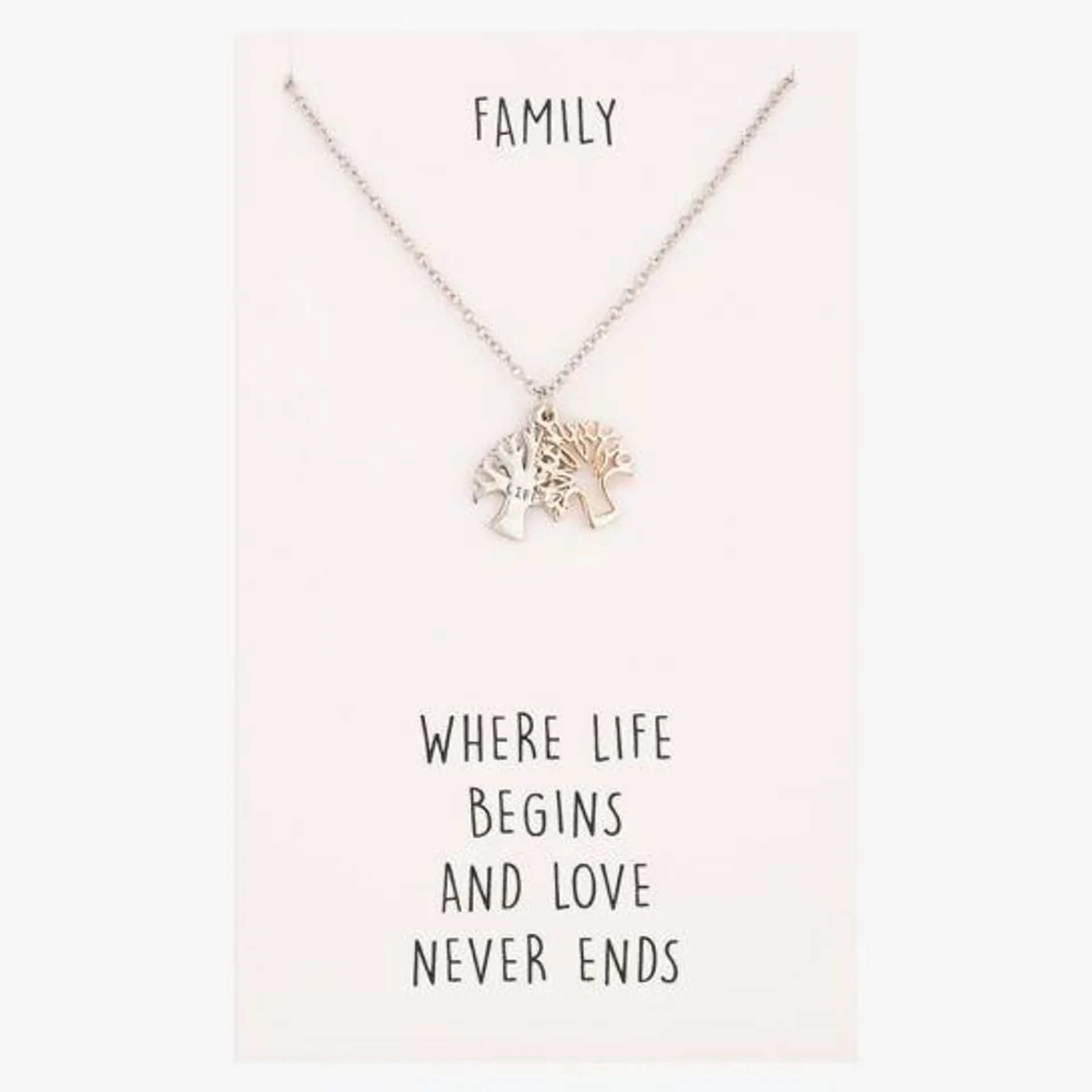 Sentiments Family Tree Two-Tone Pendant 18549A