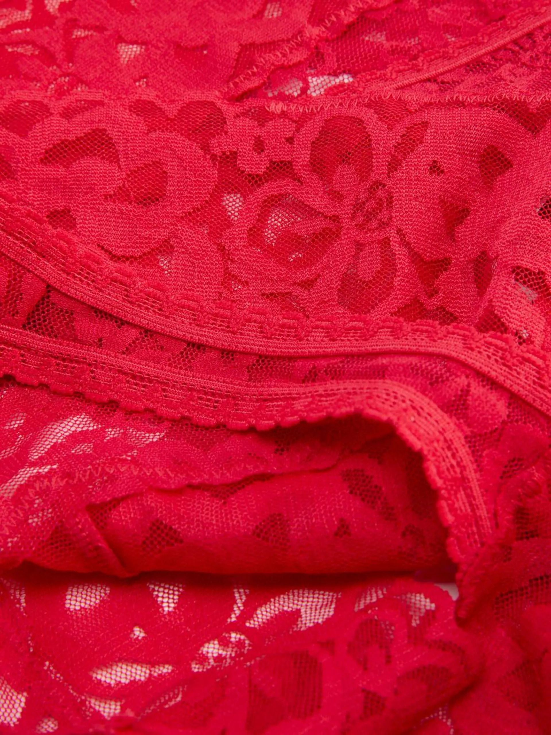 3pk Tonal Floral Lace Bandeau Thongs