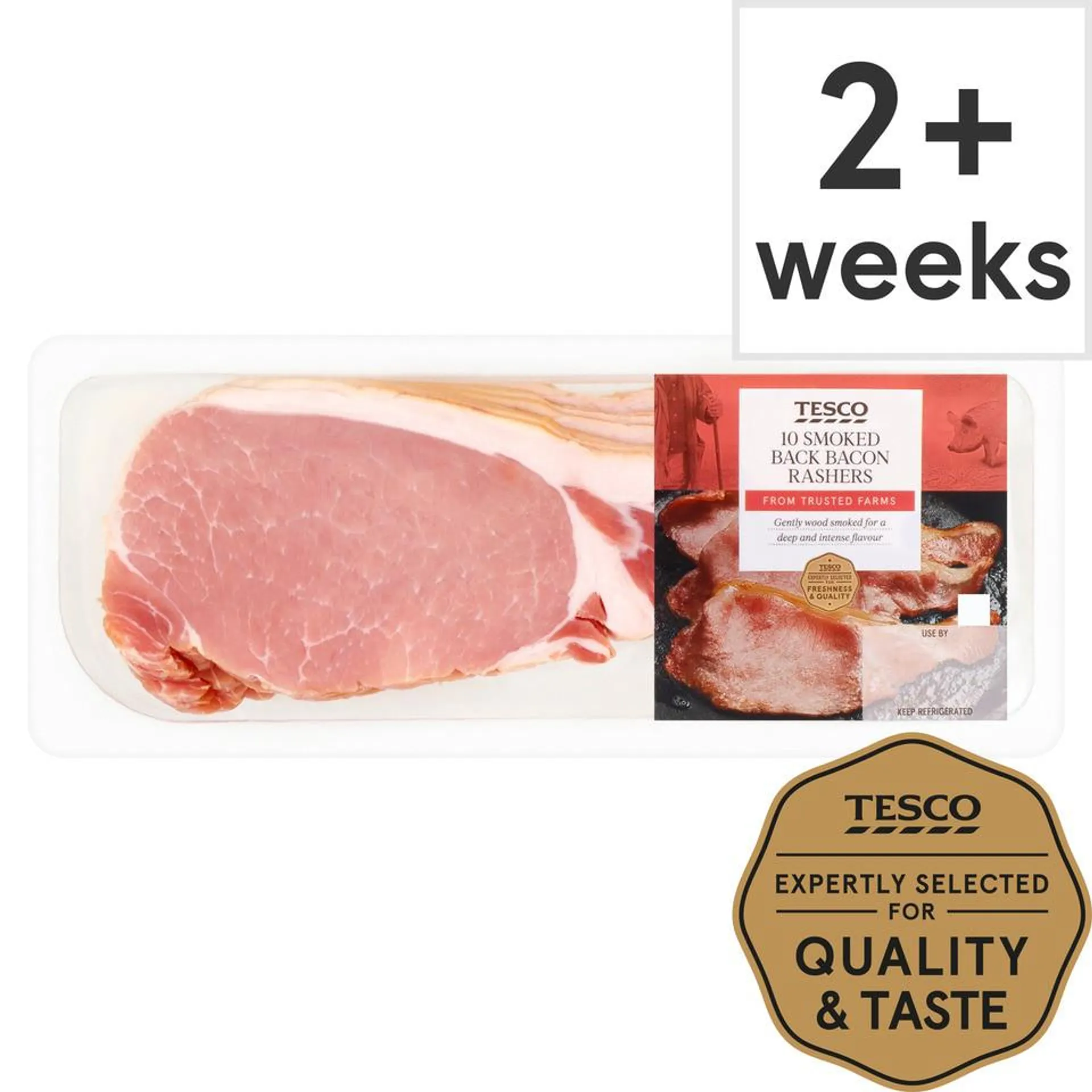 Tesco Smoked Back Bacon Rashers 300G