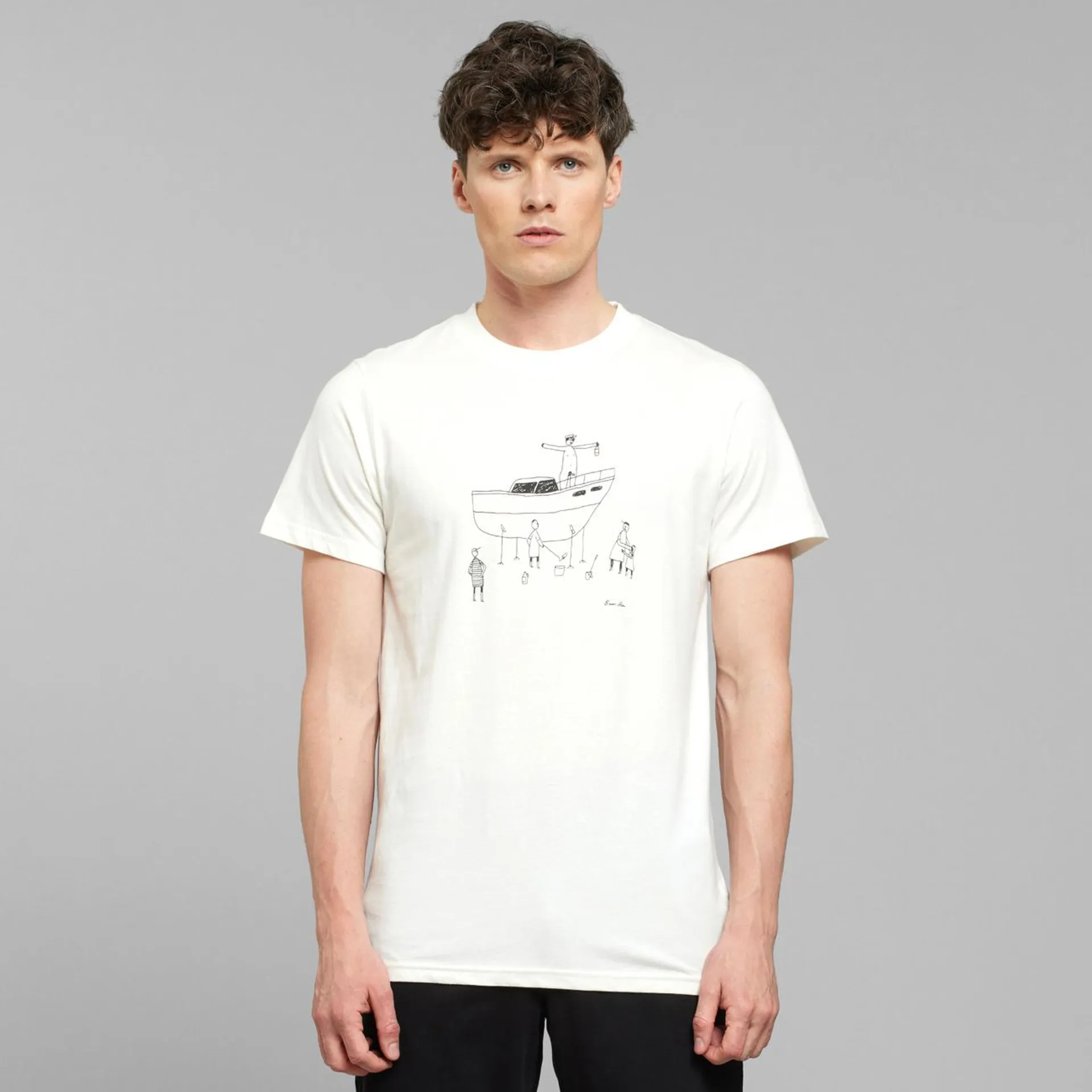 T-shirt Stockholm All Out Boat Off-White