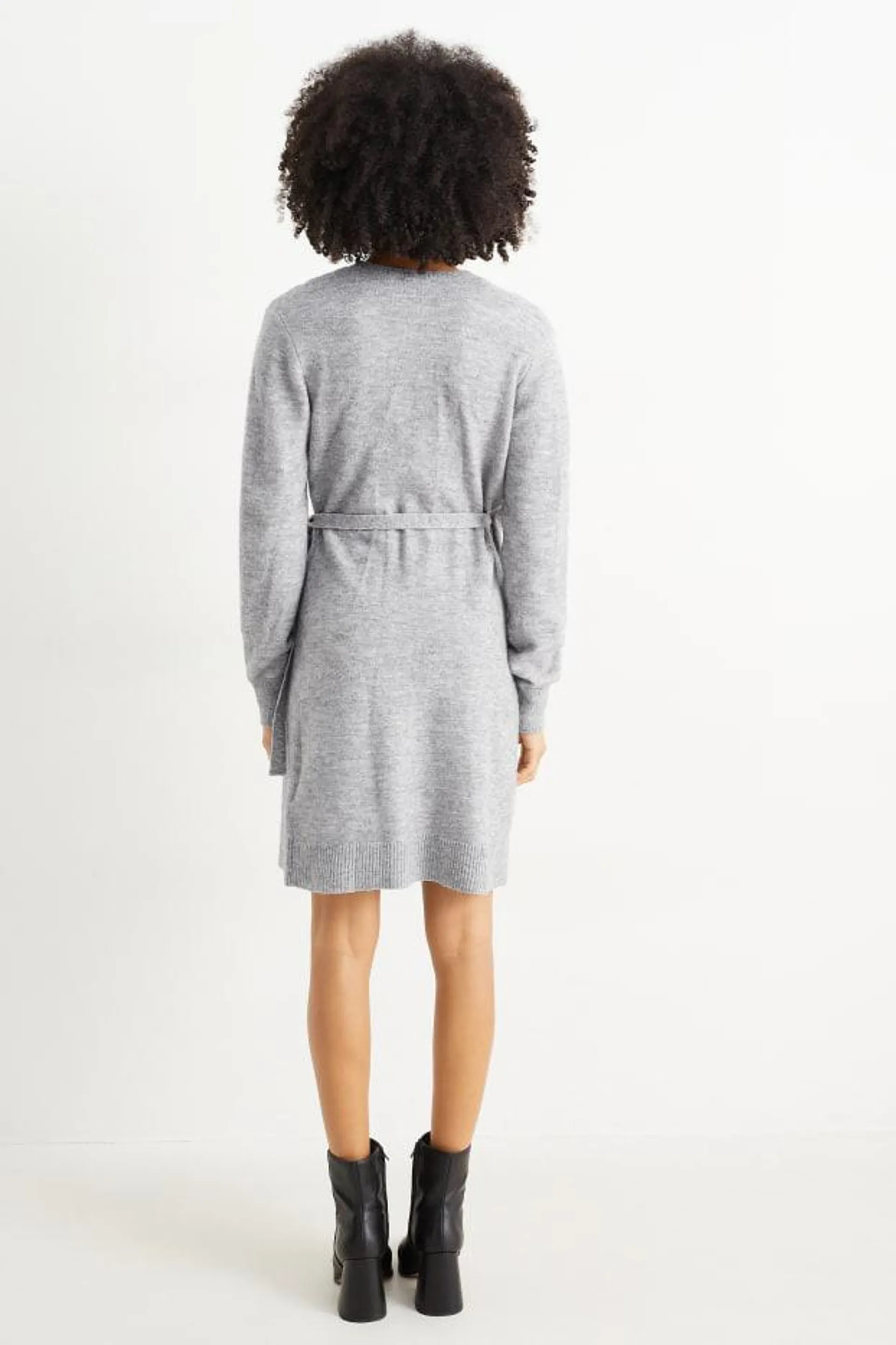 Knitted wrap dress