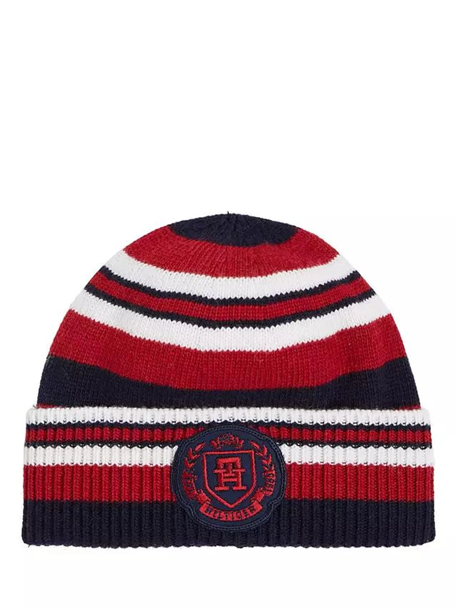 Tommy Hilfiger Modern Striped Beanie, Red/White/Blue