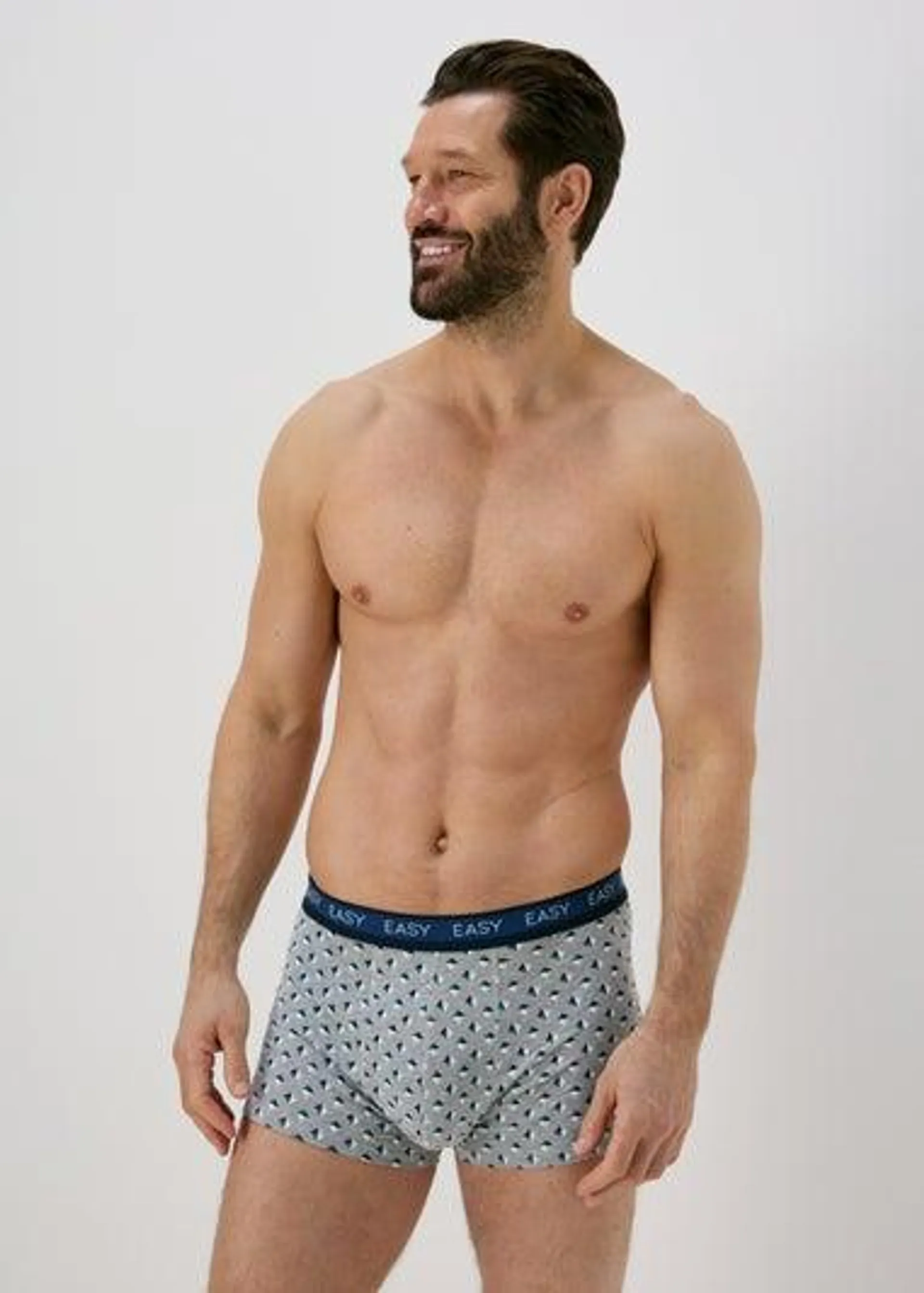 Easy 5 Pack Blue Diamond Geo Print Boxers