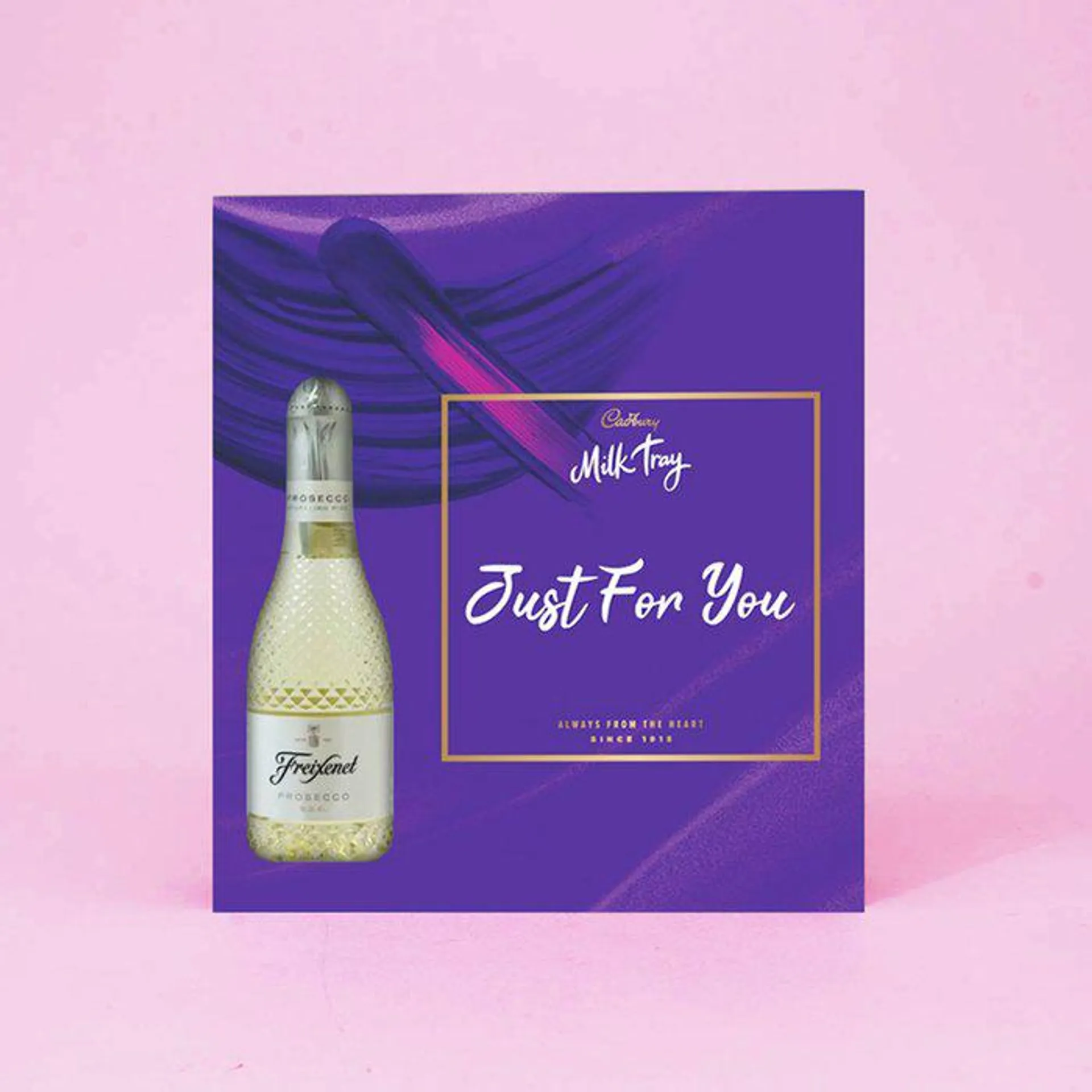 Cadbury Milk Tray 156g & Prosecco 20cl Just for You Gift Set