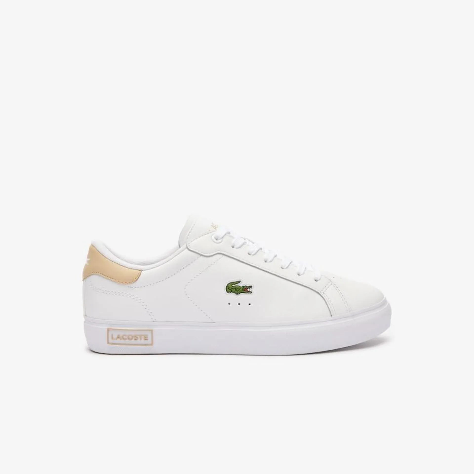 Women's Powercourt Logo Tongue Leather Trainers